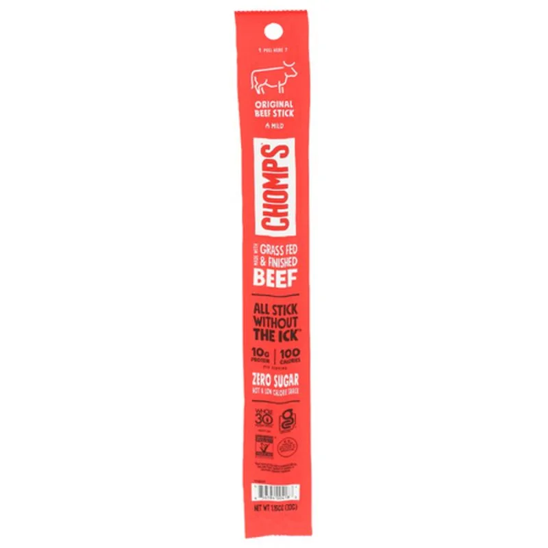 Chomps Original Beef Stick 1.15 oz Pack of 2