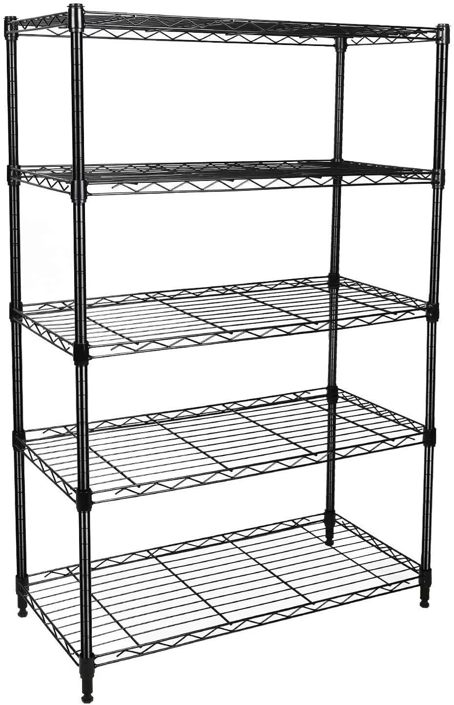 Simple Deluxe 5 Shelf Heavy Duty Storage Shelving Unit Steel Organizer Wire Rack