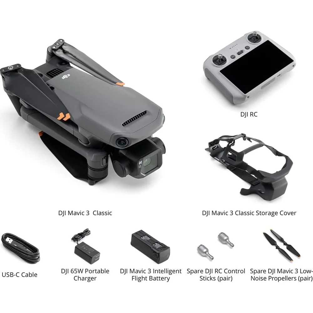 DJI Mavic 3 Classic Drone with RC Remote Controller With Screen with 1 Year CPS Premium Warranty Pack