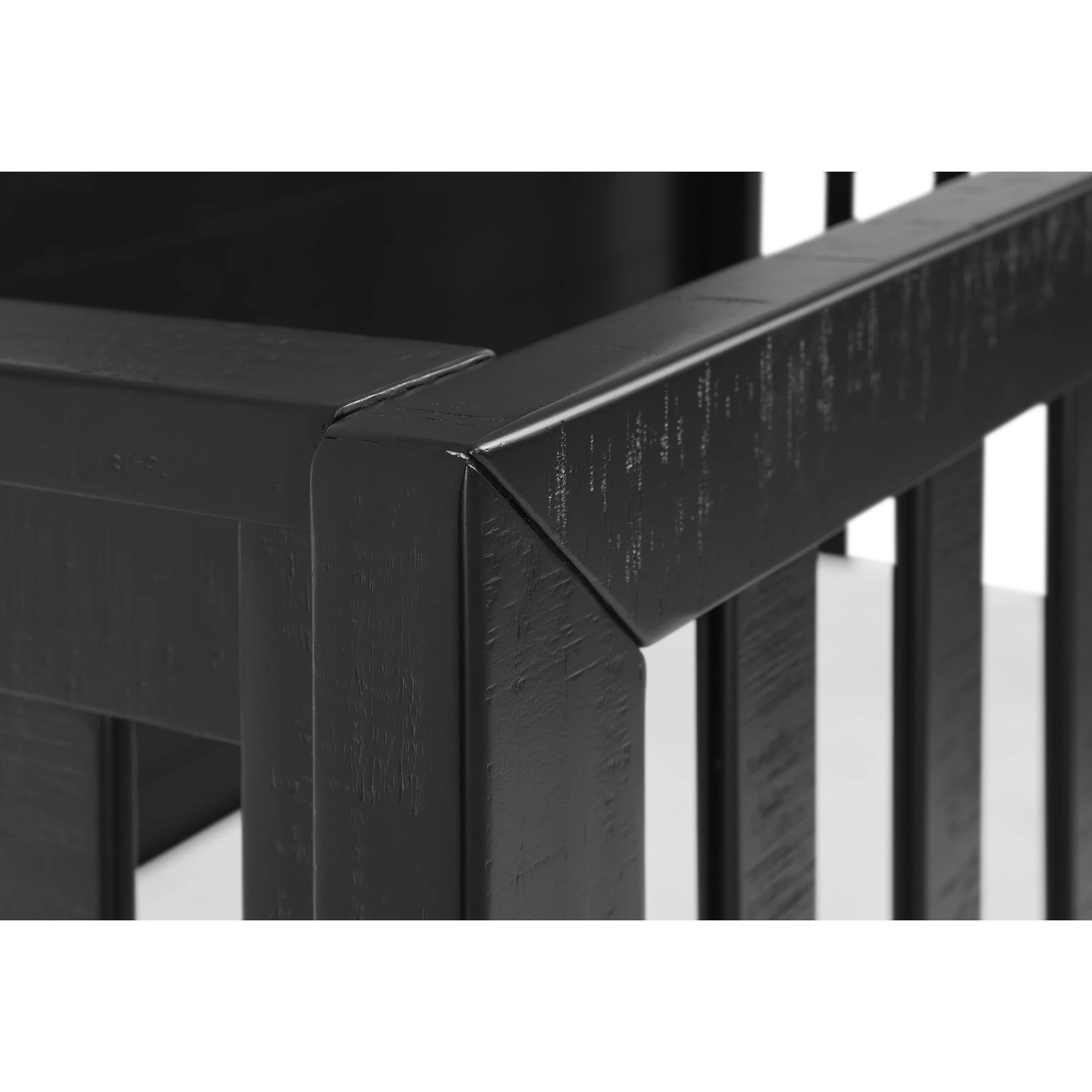Evolur Stilnovo Mid Century 4 In 1 Convertible Crib In Onyx Black