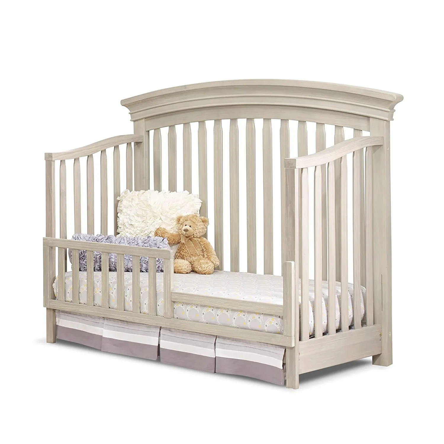 Sorelle Furniture Toddler Rails and Full-Size Bed Adult Rails, Sorelle Wood Bed Rail & Crib Conversion Kit, Converts Sorelle Furniture Crib to Toddler Bed and Full-Size Bed, # 136 - Heritage Fog