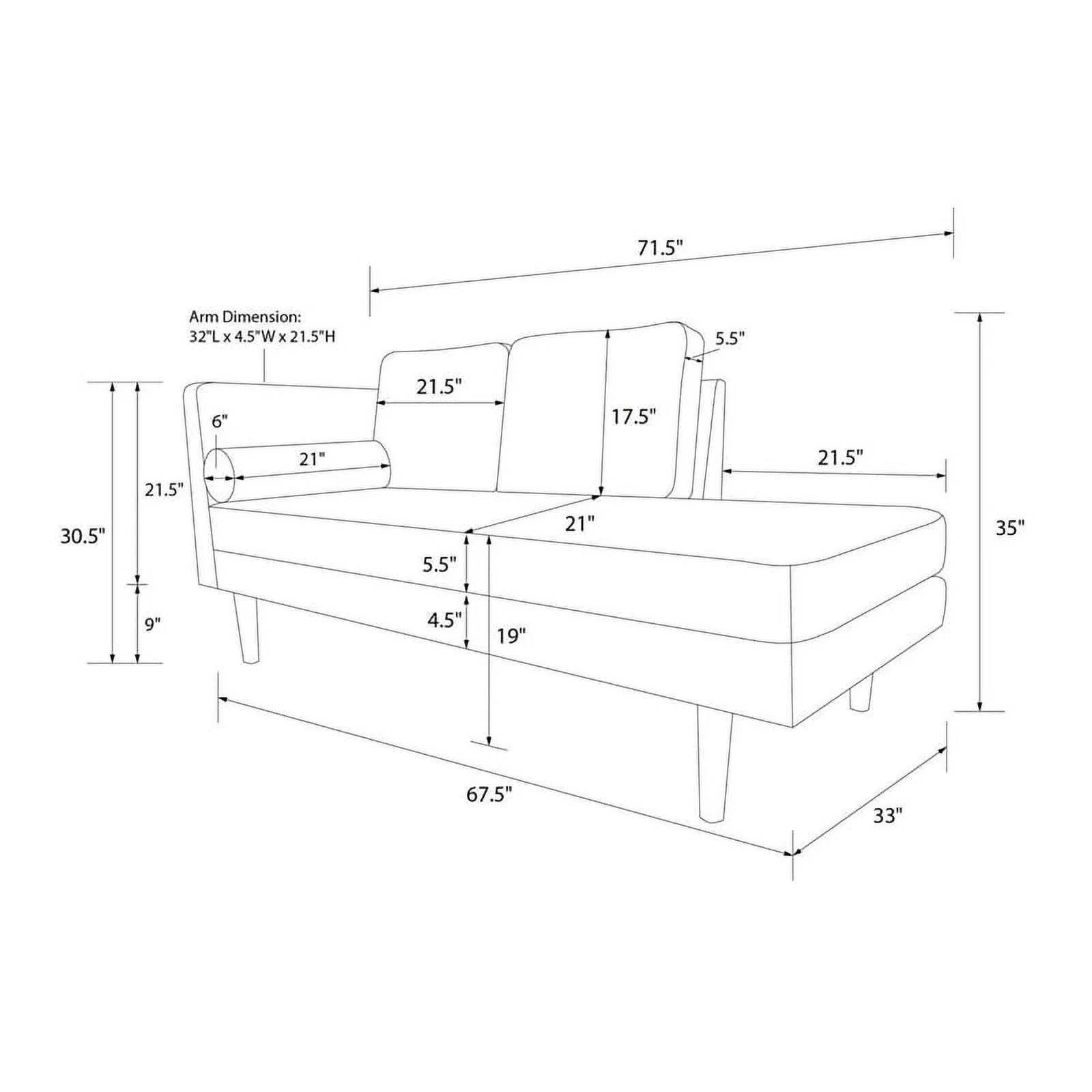 Nico Upholstered Daybed  in Gray Velvet