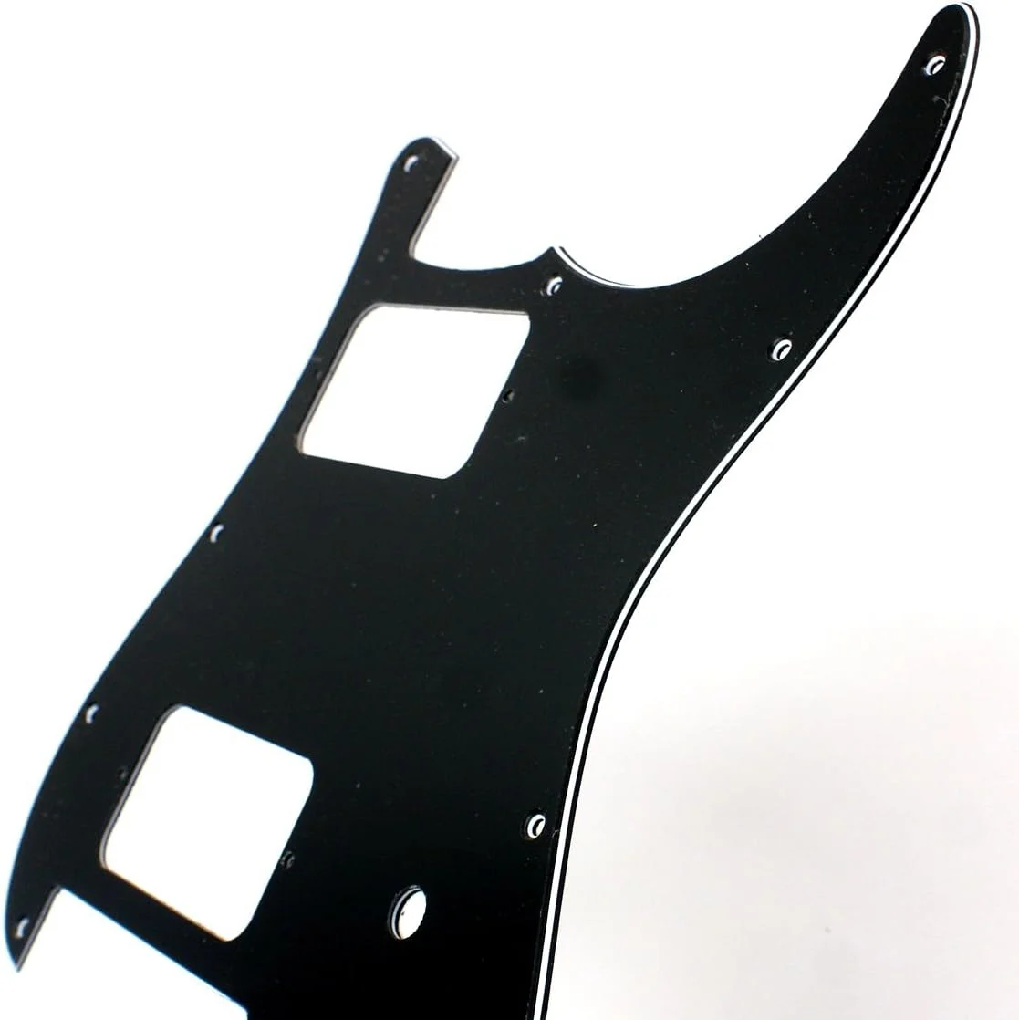 Left Handed Strat HH Layout Guitar Pickguard,3Ply Black