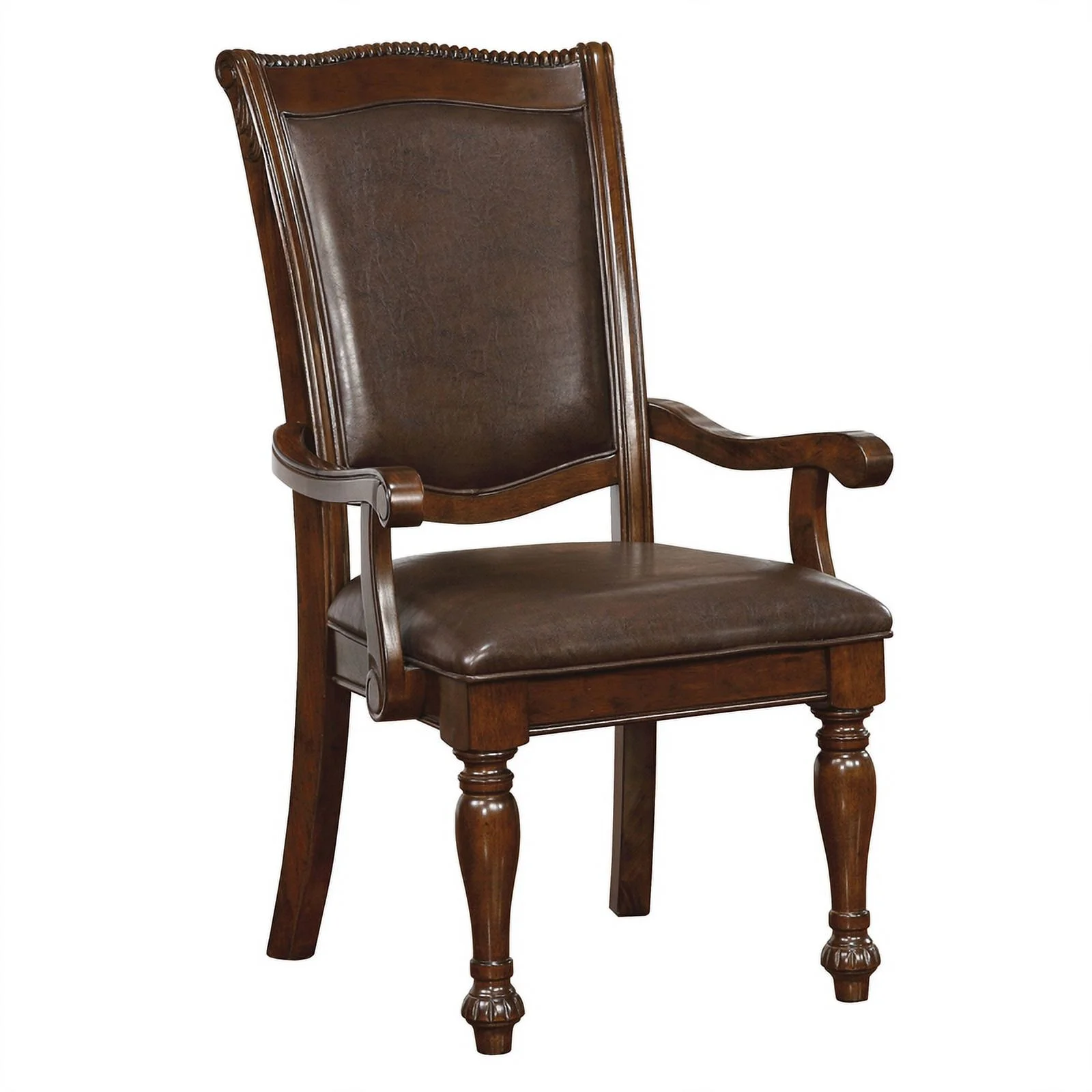 Furniture of America Alstroemeria Wood 7-Piece Dining Table Set in Brown Cherry