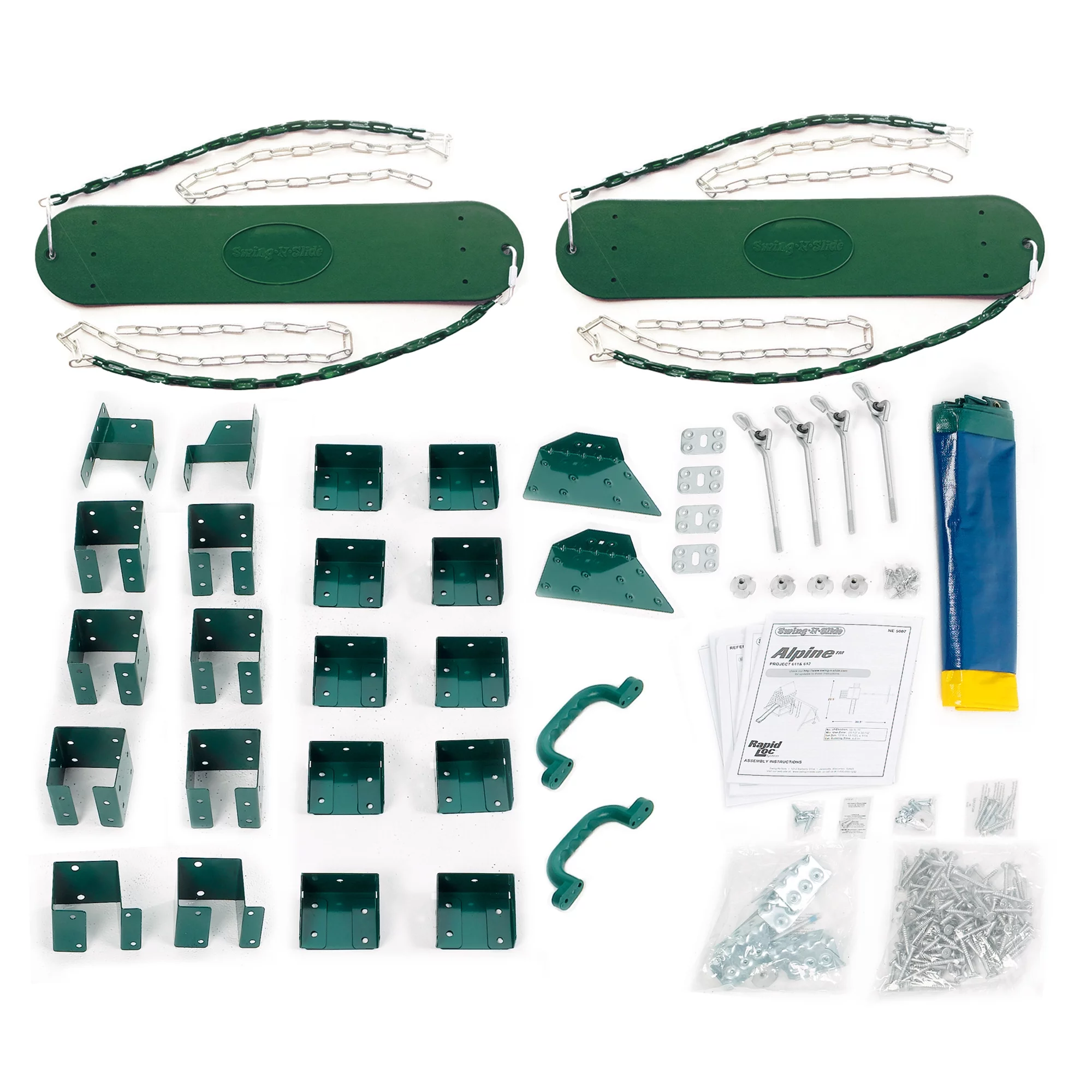 Swing-N-Slide Alpine Swing Set Hardware Only Kit (Wood and Slide not included)