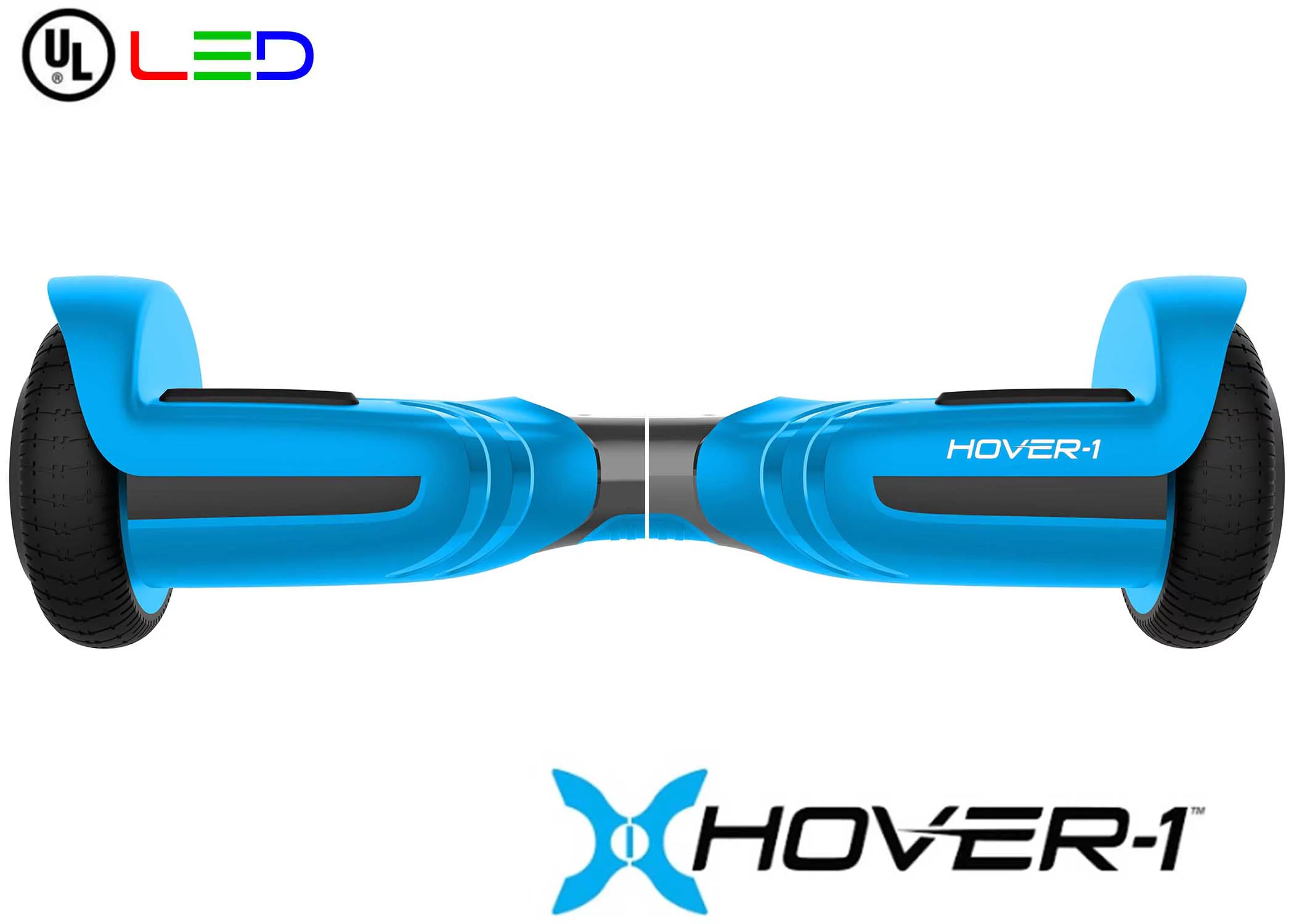 Hover-1 Liberty UL Certified Electric Hoverboard w/ 6.5in Wheels; Lithium-ion 10 Cell Battery; Ideal for Boys and Girls 8+ and Less Than 160 lbs - Blue