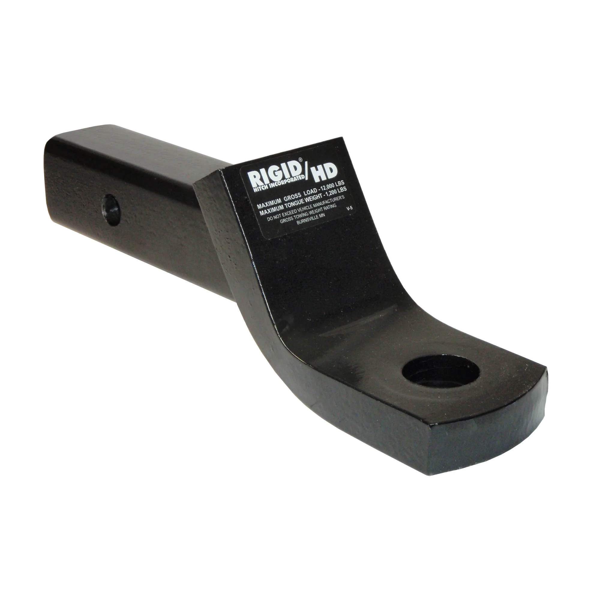 Rigid Hitch (HUB-3208A) Heavy Duty Ball Mount - 12,000 Tow Capacity - 2 Inch Shank - 2 Inch Drop - Made In USA