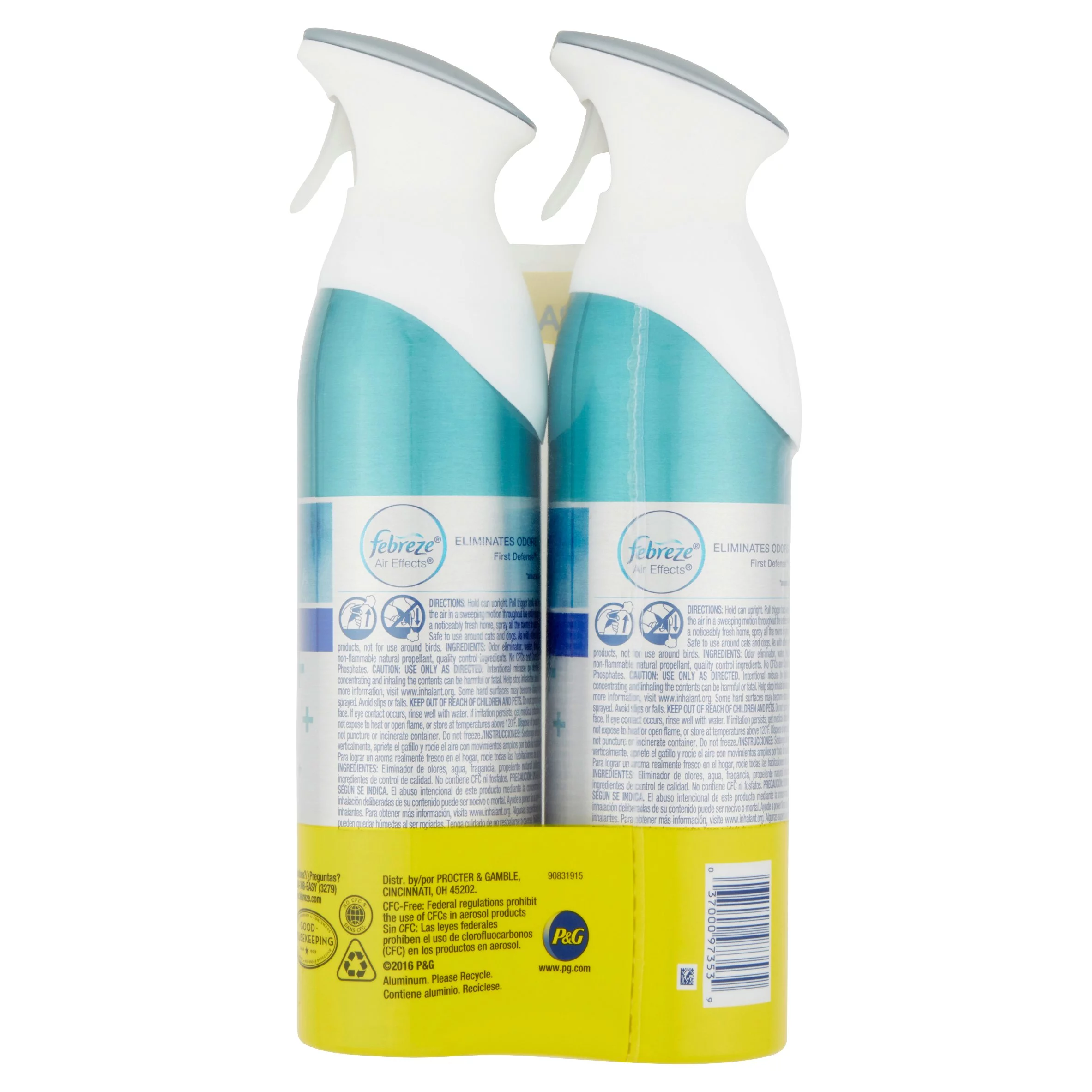 Febreze Air Effects Heavy Duty Crisp Clean Air Refresher Value Pack, 9.7 oz, 2 count