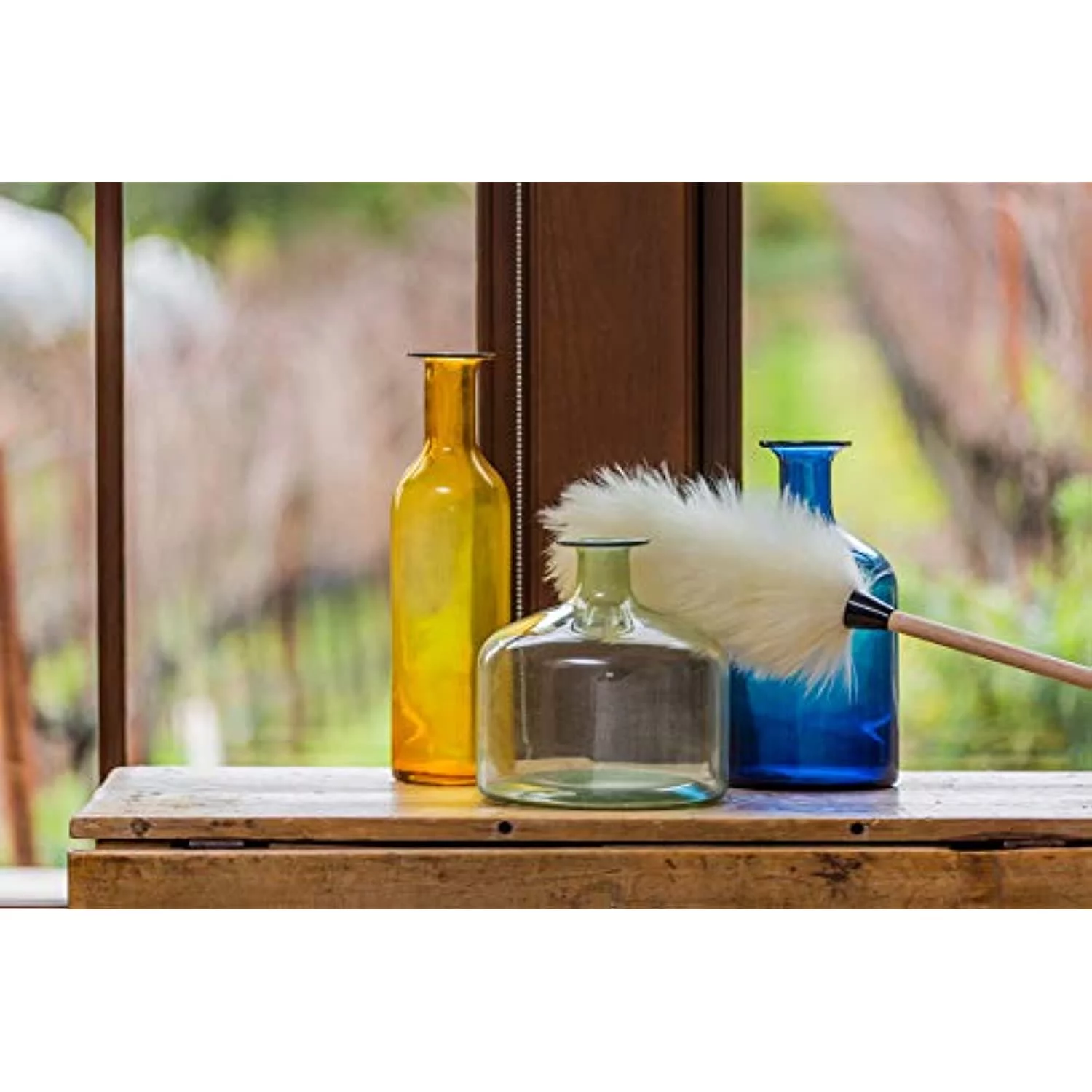 Fuller Brush Australian Lambswool Duster Dusting Feather W/ Long Wooden Handle For Cleaning Cobweb & Dust - Clean Blinds, Ceiling Fan, Tv & Home Furniture