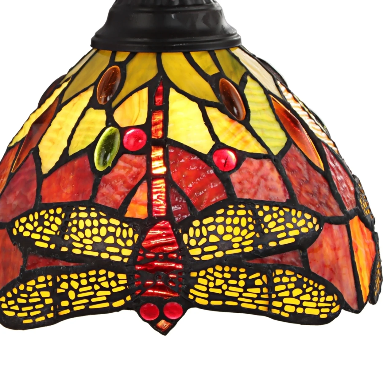 CHLOE Lighting EMPRESS Dragonfly Tiffany-style Dark Bronze 1 Light Wall Sconce 8