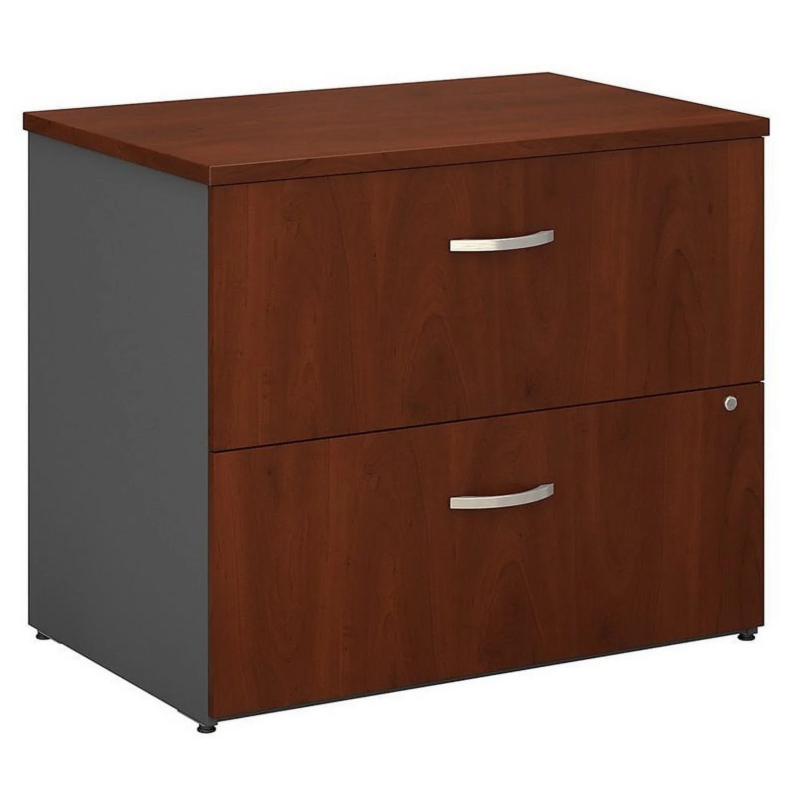 Home Square 2 Piece Wood Filing Cabinet Set with 2 Drawer in Hansen Cherry
