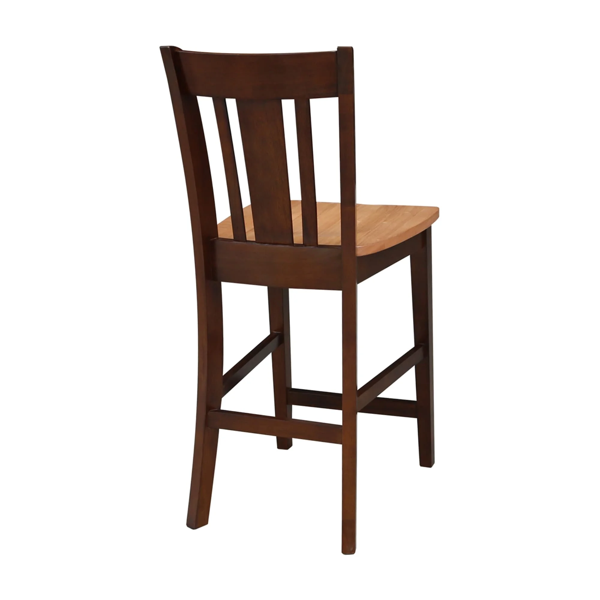 Copper Grove  Wistman Bar Stool High Back Cinnamon/Espresso Espresso Finish Counter height Square Seat Transitional
