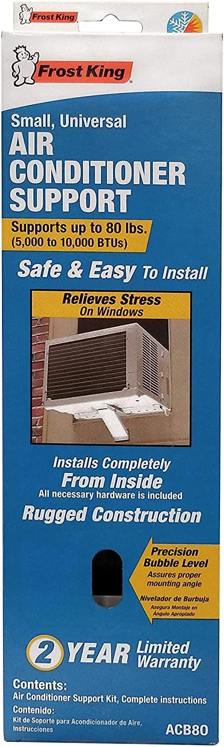 frost king acb80h heavy duty steel air conditioner support brackets, holds up to 80lbs