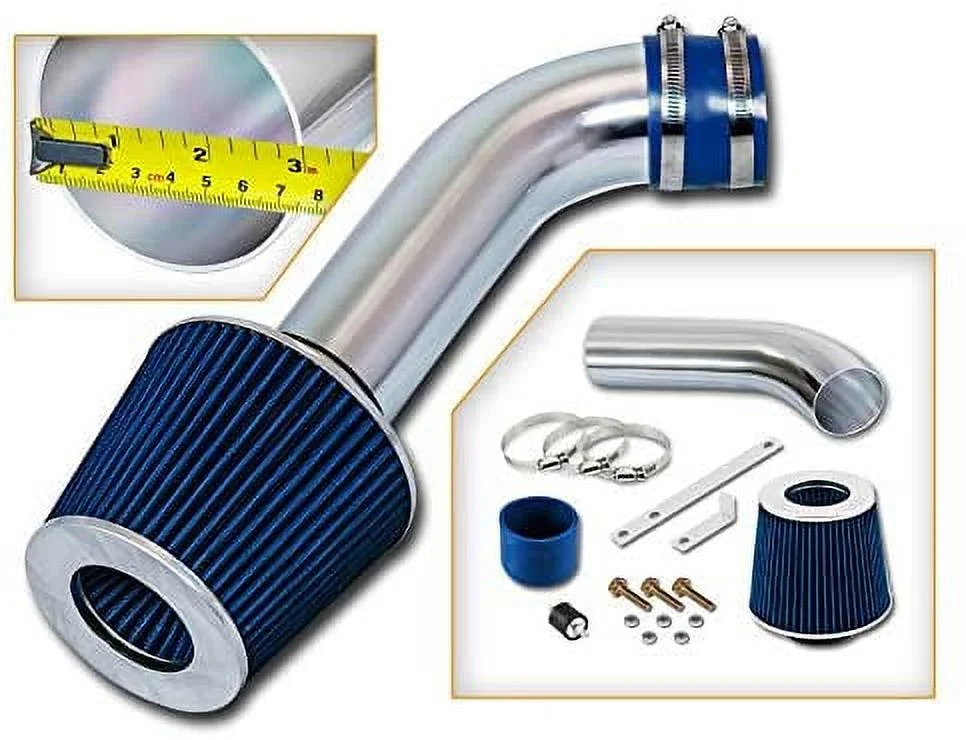 Rtunes Racing Short Ram Air Intake Kit + Filter Combo BLUE Compatible For 97-03 Dodge Durango/Dakota 3.2L 3.9L 5.2L 5.9L â€¦