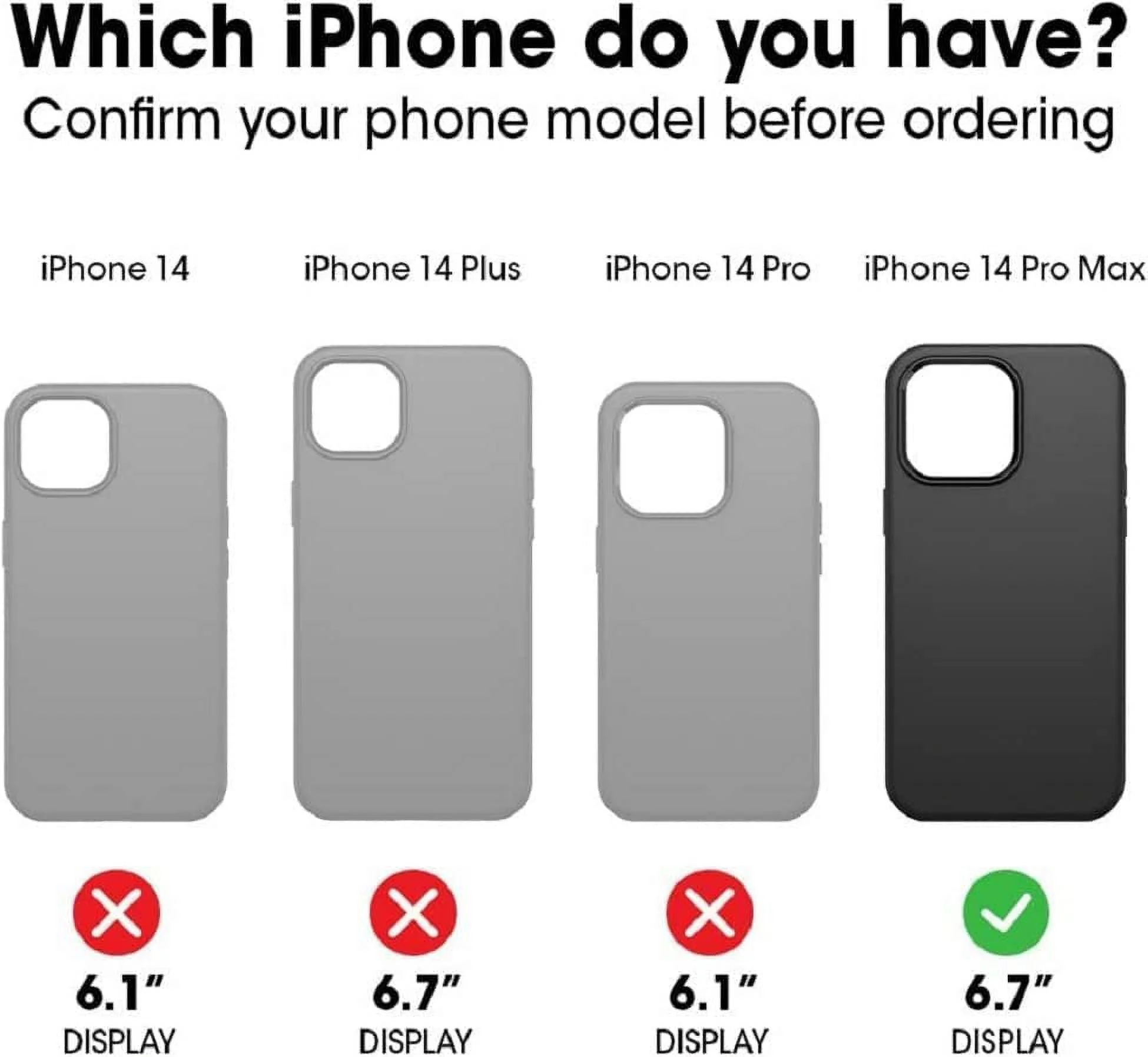 OtterBox Defender Series Screenless Edition Case for iPhone 14 Pro Max Only - Holster Clip Included - Non-Retail Packaging - Black