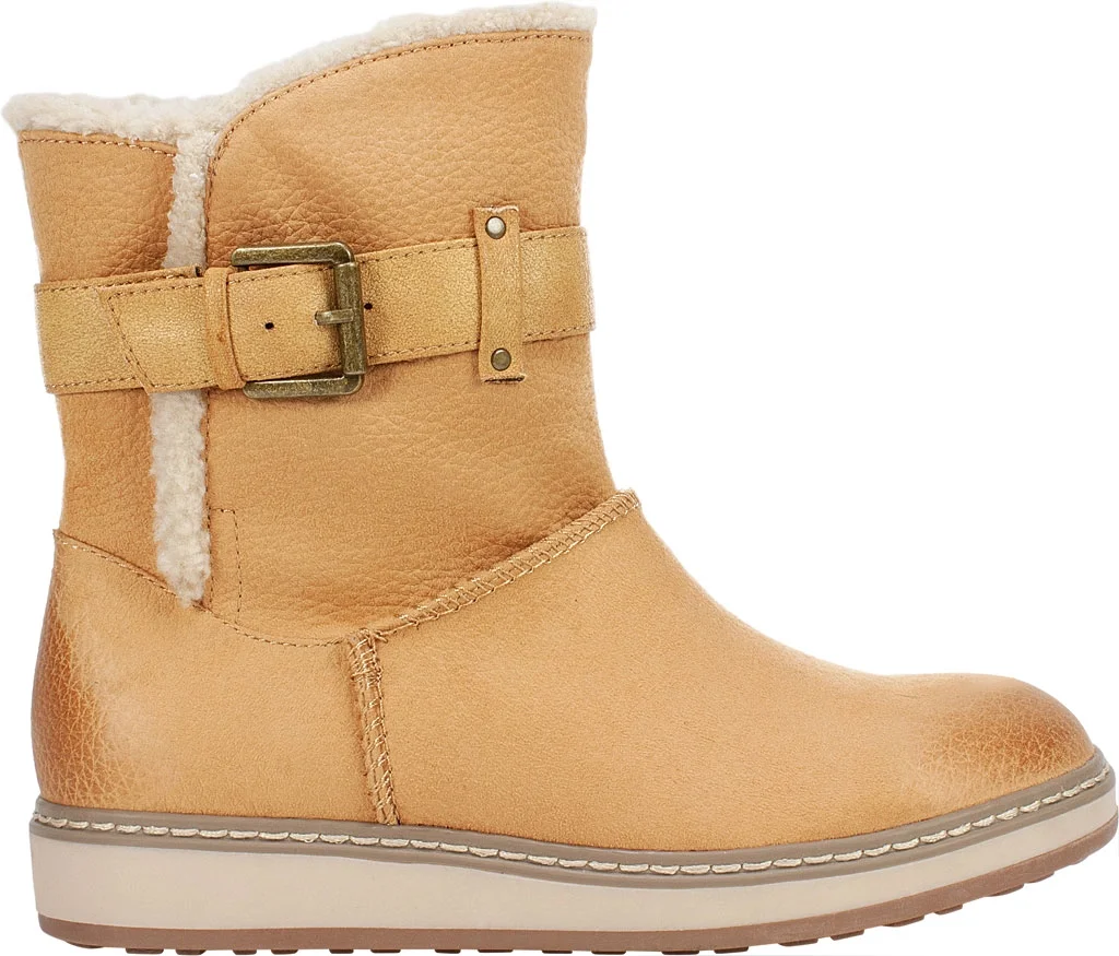 White Mountain Womens Taite Faux Fur Buckle Booties