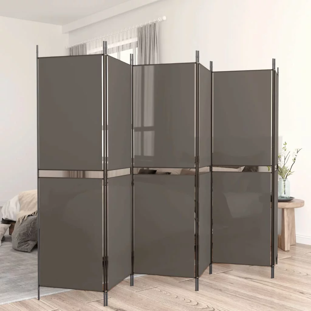 Anself 6-Panel Room Divider Anthracite 118.1