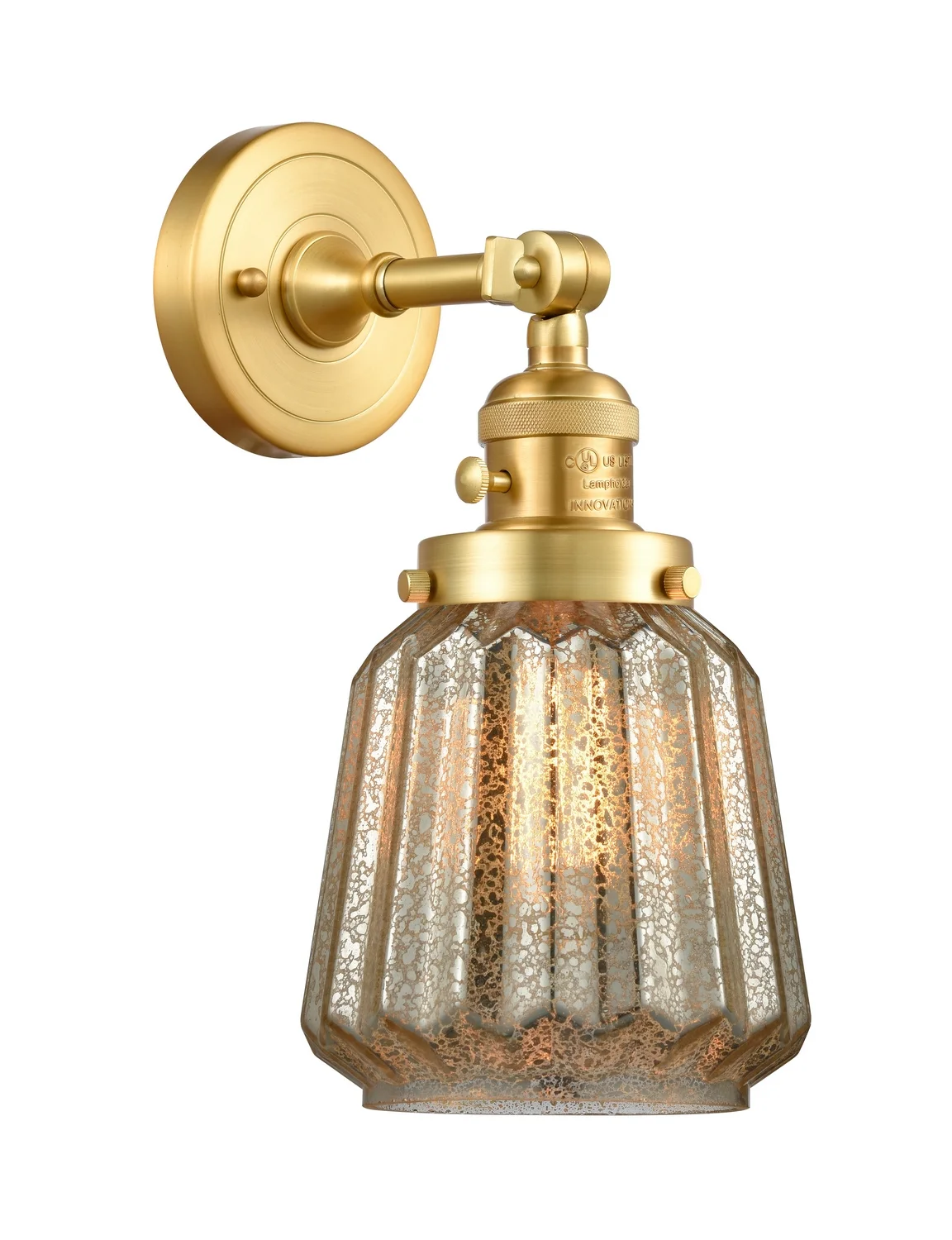 Innovations 203SW-SG-G146 Chatham 1 Light Sconce part of the Franklin Restoration Collection, Satin Gold