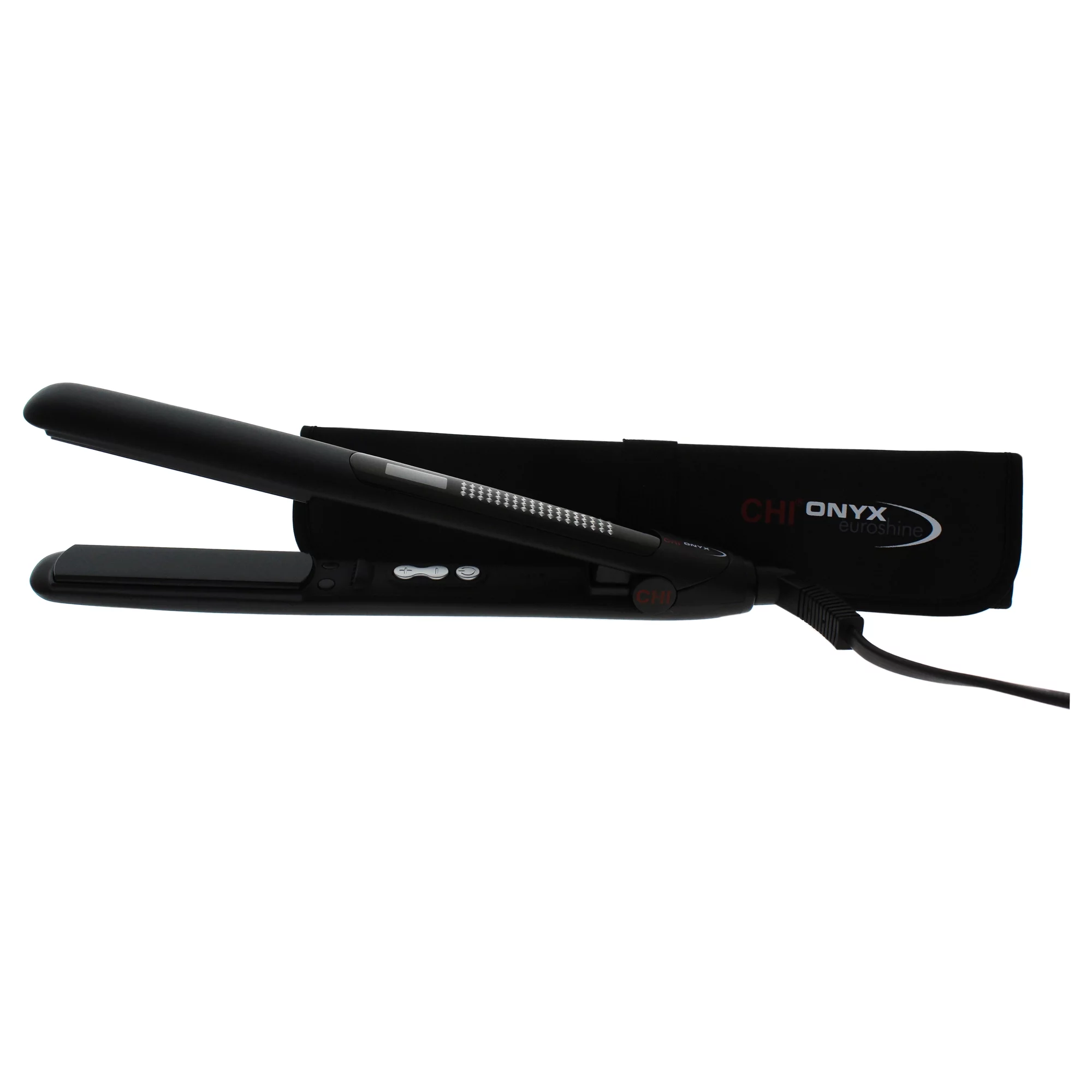 CHI Onyx Euroshine Ceramic Hairstyling Flat Iron - Model # GF1431 - Black - 1 Inch Flat Iron