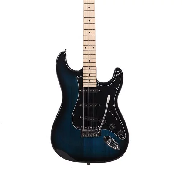 Fithood ST Stylish Electric Guitar with Black Pickguard Dark Blue