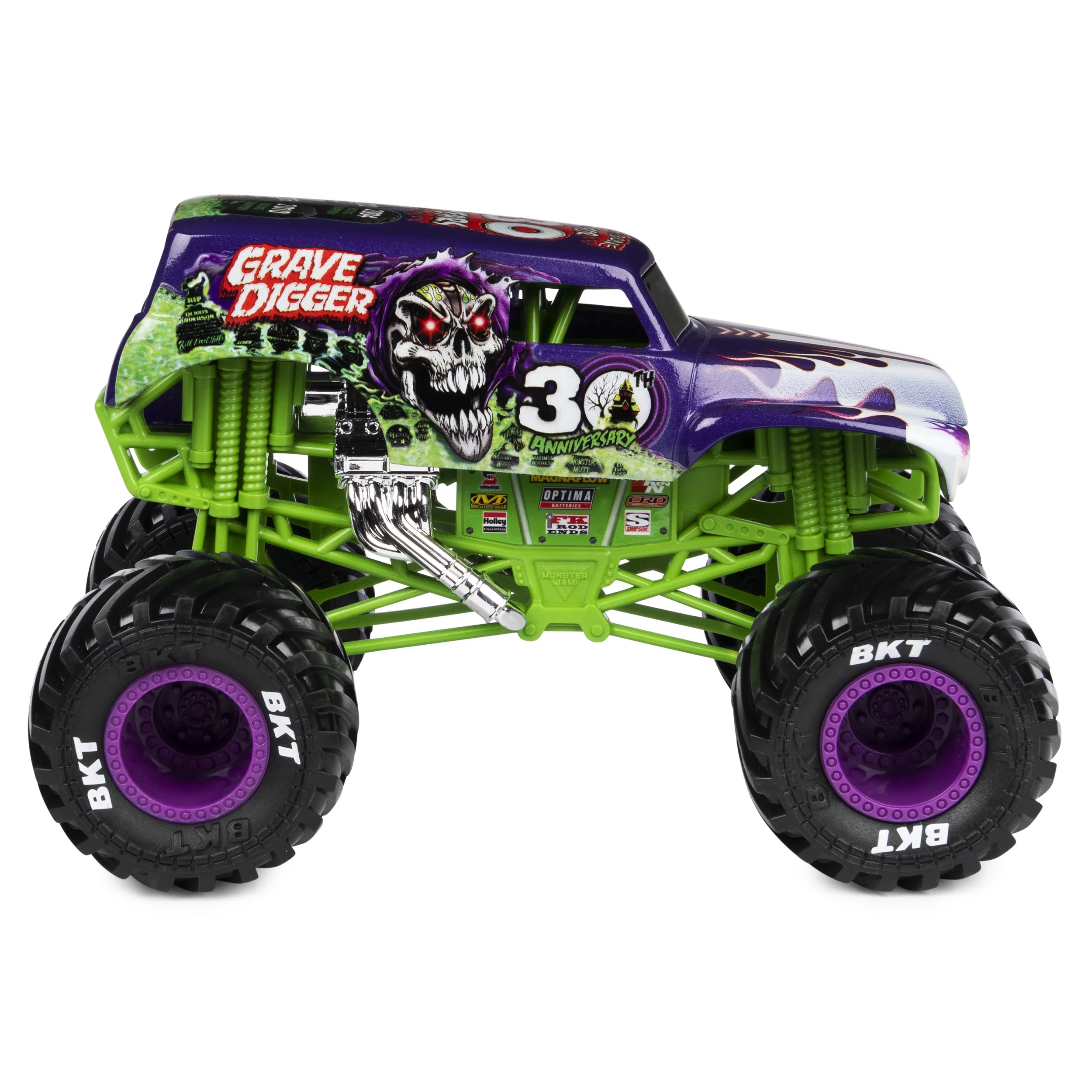 Monster Jam, Official Grave Digger Monster Truck, Die-Cast Vehicle, 1:24 Scale