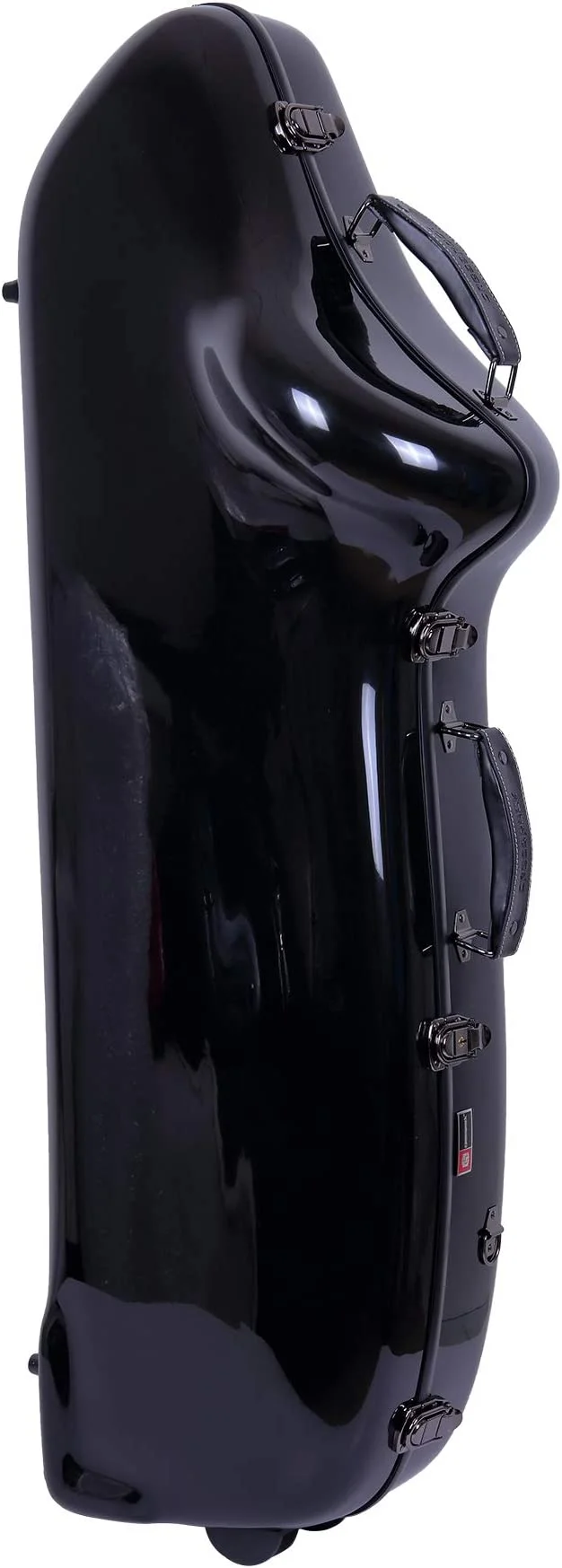 Crossrock Baritone Saxophone Fiberglass Case, Fit Sax with a Range to Low A