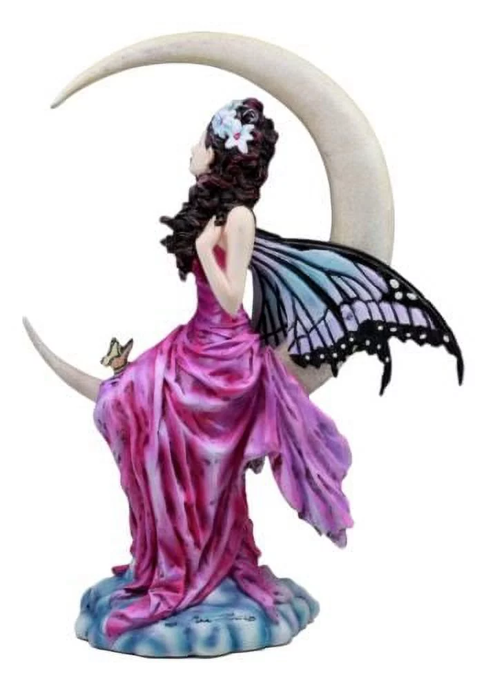 Ebros Large Amethyst Moon Celestial Butterfly Fairy Statue 11