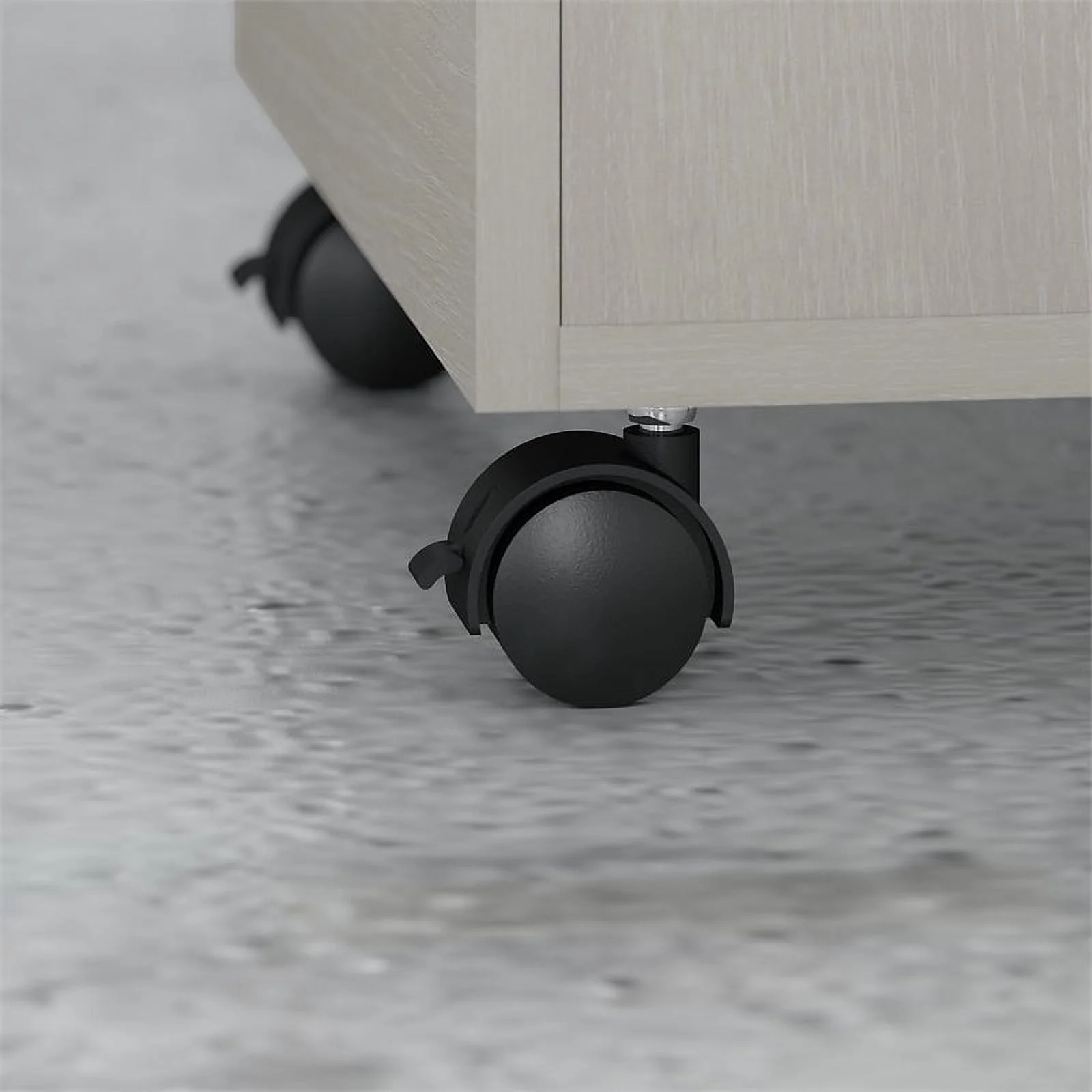 Home Square 2 Piece Mobile Wood Filing Cabinet Set with 3 Drawer in Gray Sand