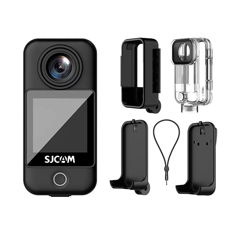 SJCAM C300 Pocket 4K 30FPS Action Camera 5G/2.4G WiFi Sports Camera 1.33 Inch Touch Control Screens 154° Wide Angle Lens 6- Gyro Stabilization 30M Waterproof Night Vision with Detachable Bat