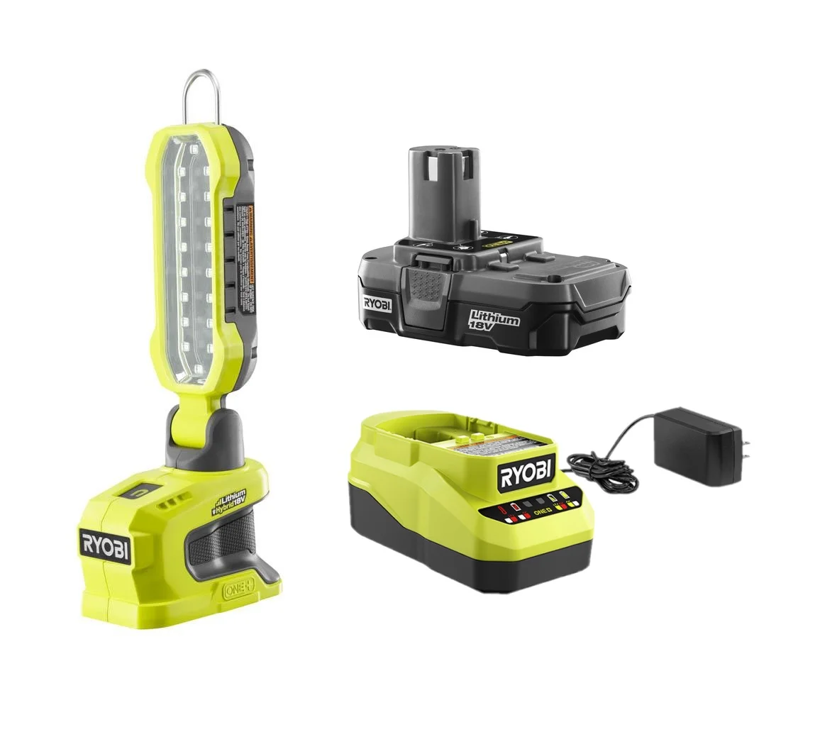 RYOBI ONE+ 18V P790 Hybrid LED Project Light Kit with Battery and Charger