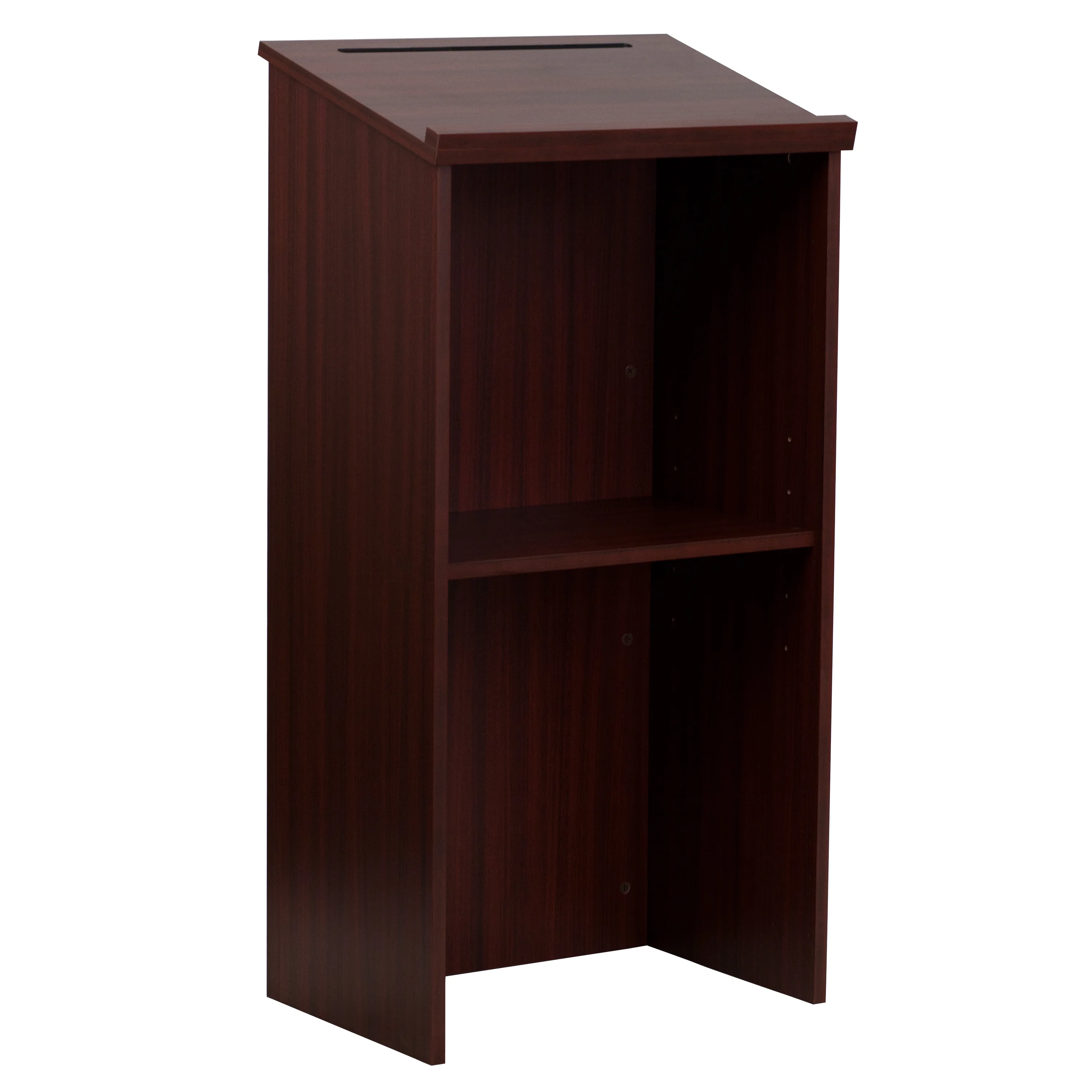 BizChair Stand-Up Wood Lectern in Mahogany