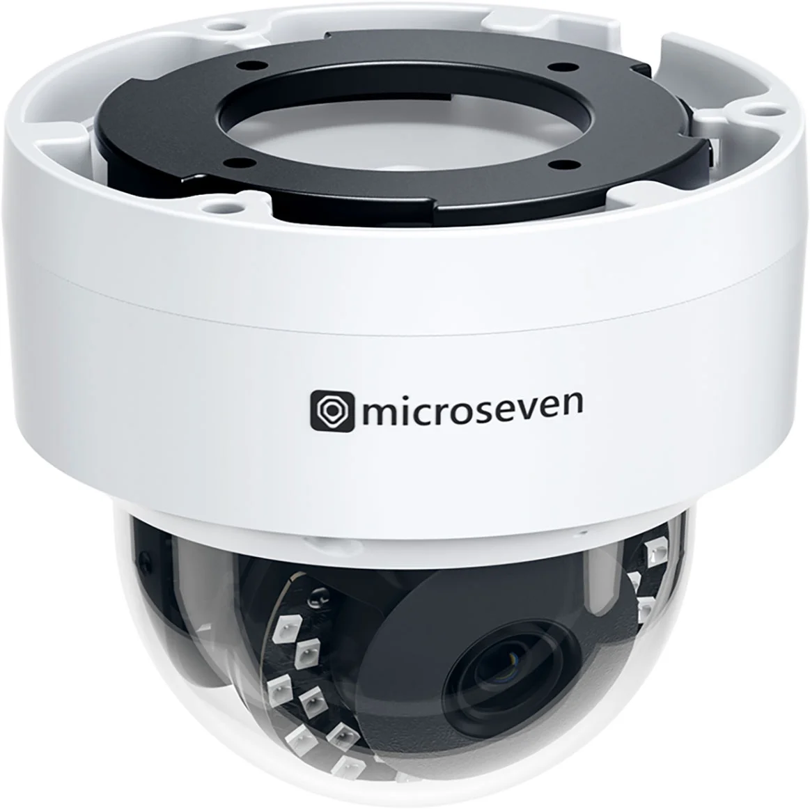 M7 wired POE security dome camera 4K/8MP, Wide angle, AI motion, IP66, outdoor/indoor, IR switch in FW night vision, FTP, Audio, Storage 256gb avail, Broadcasting avail on YouTube, Meta and Microseven