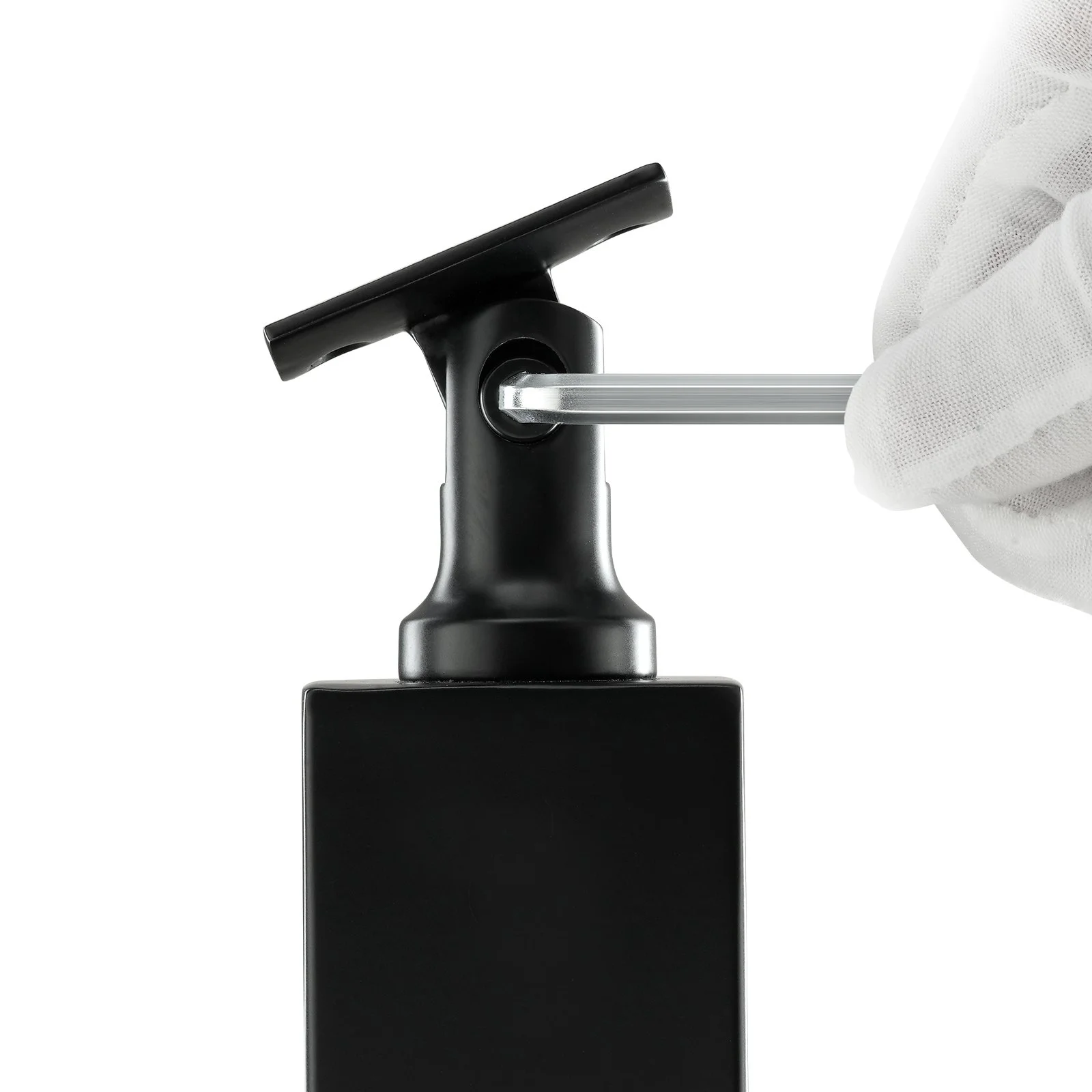 VEVOR Cable Railing Post - 42 x 1.97 x 1.97 Inches, Stainless Steel, Brushed Finish, Pre-Drilled Deck and Stair Handrail Post with Mounting Bracket, Black