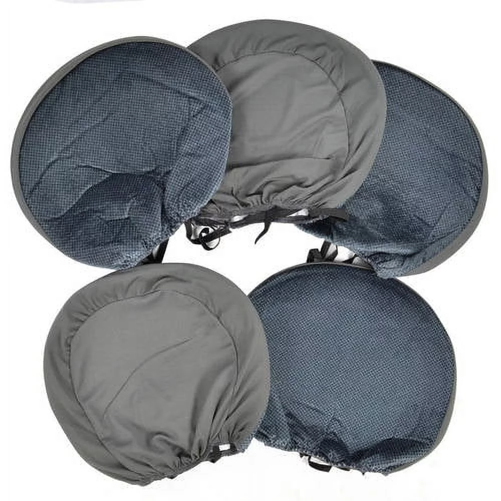 BDK Regal Dotted Cloth Car Seat Covers, 9pc, Front and Rear Full Set, Low Back