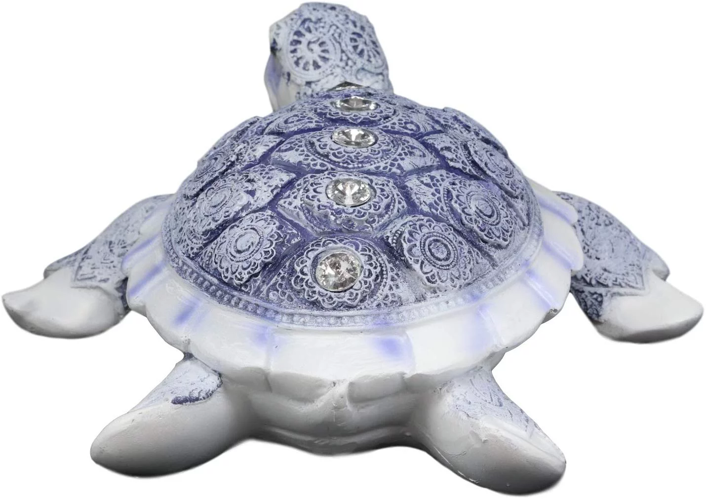 Ming Terracotta Blue And White Feng Shui Celestial Sea Turtle Statue 7.5