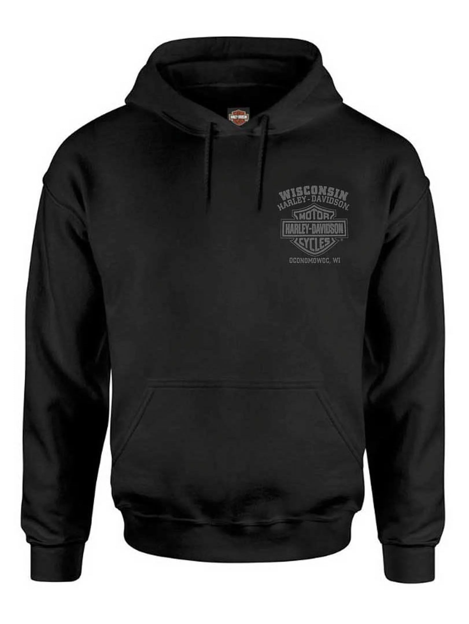 Harley-Davidson Men's Ghoulish Skull Cotton-Blend Pullover Hoodie, Black (5XL), Harley Davidson