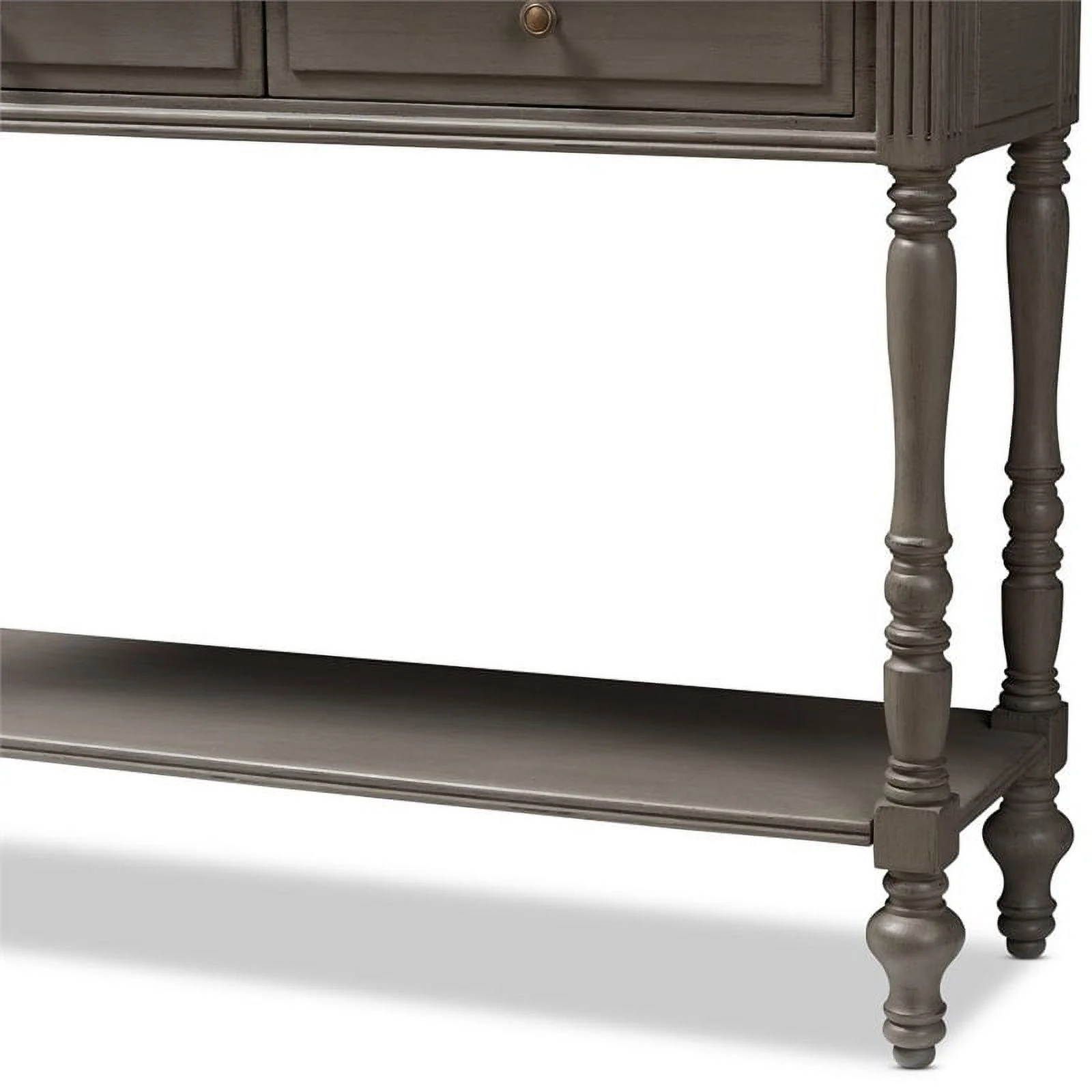 Baxton Studio Noemie 2 Drawer Console Table in Brown