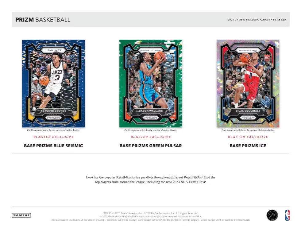 2023-24 Panini NBA Prizm Basketball Blaster Box (Ice Prizms!)