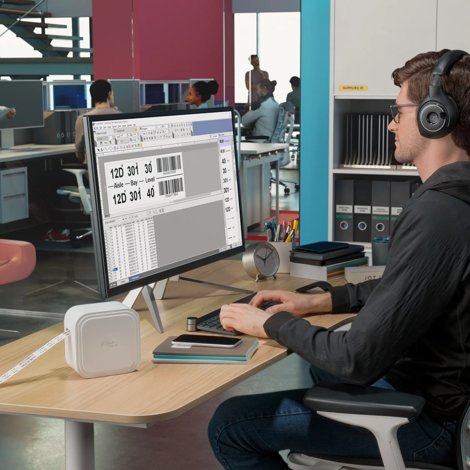 Brother PT-P910BT P-Touch CUBE XP Label Maker with Bluetooth® Wireless Technology PT-P910BT