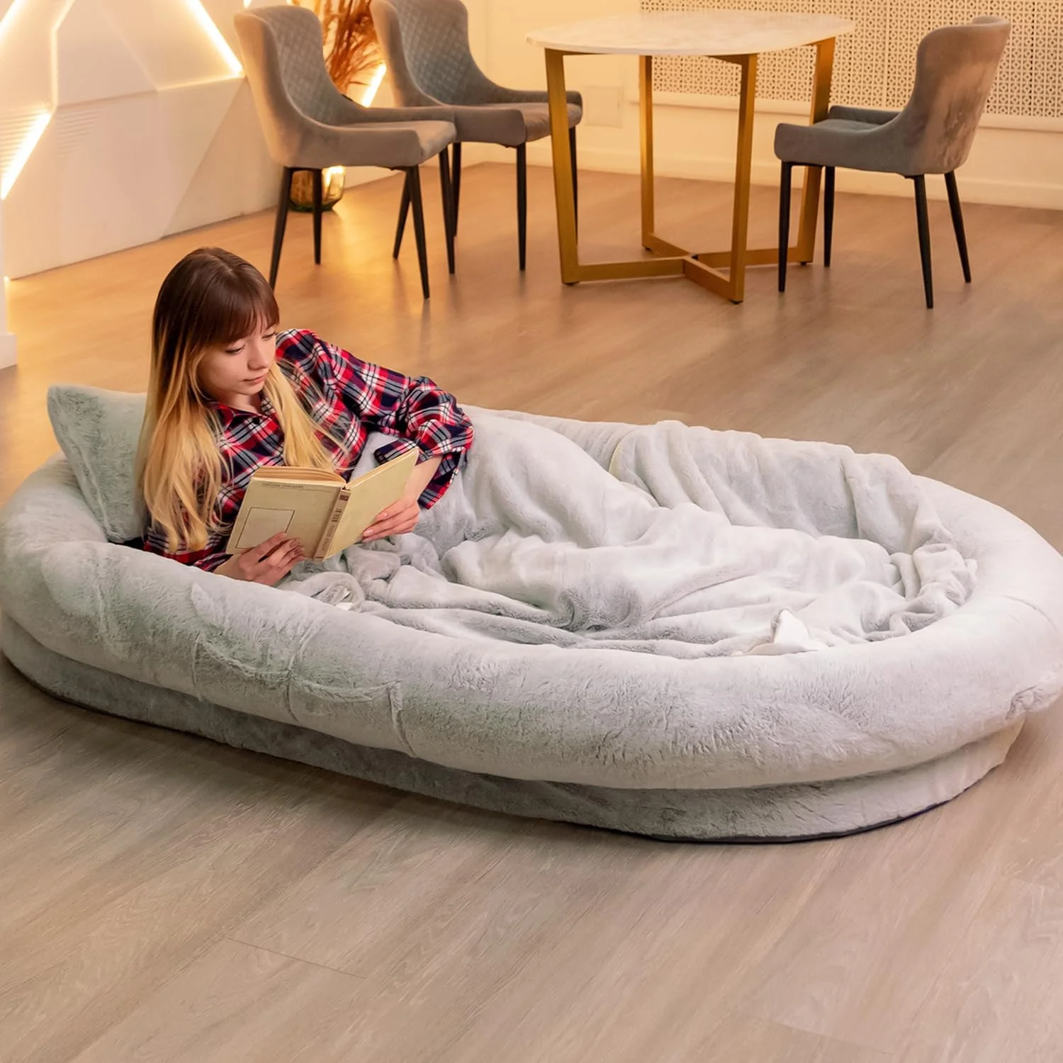 Human Dog Bed For Cozy Naps - Grey, 72