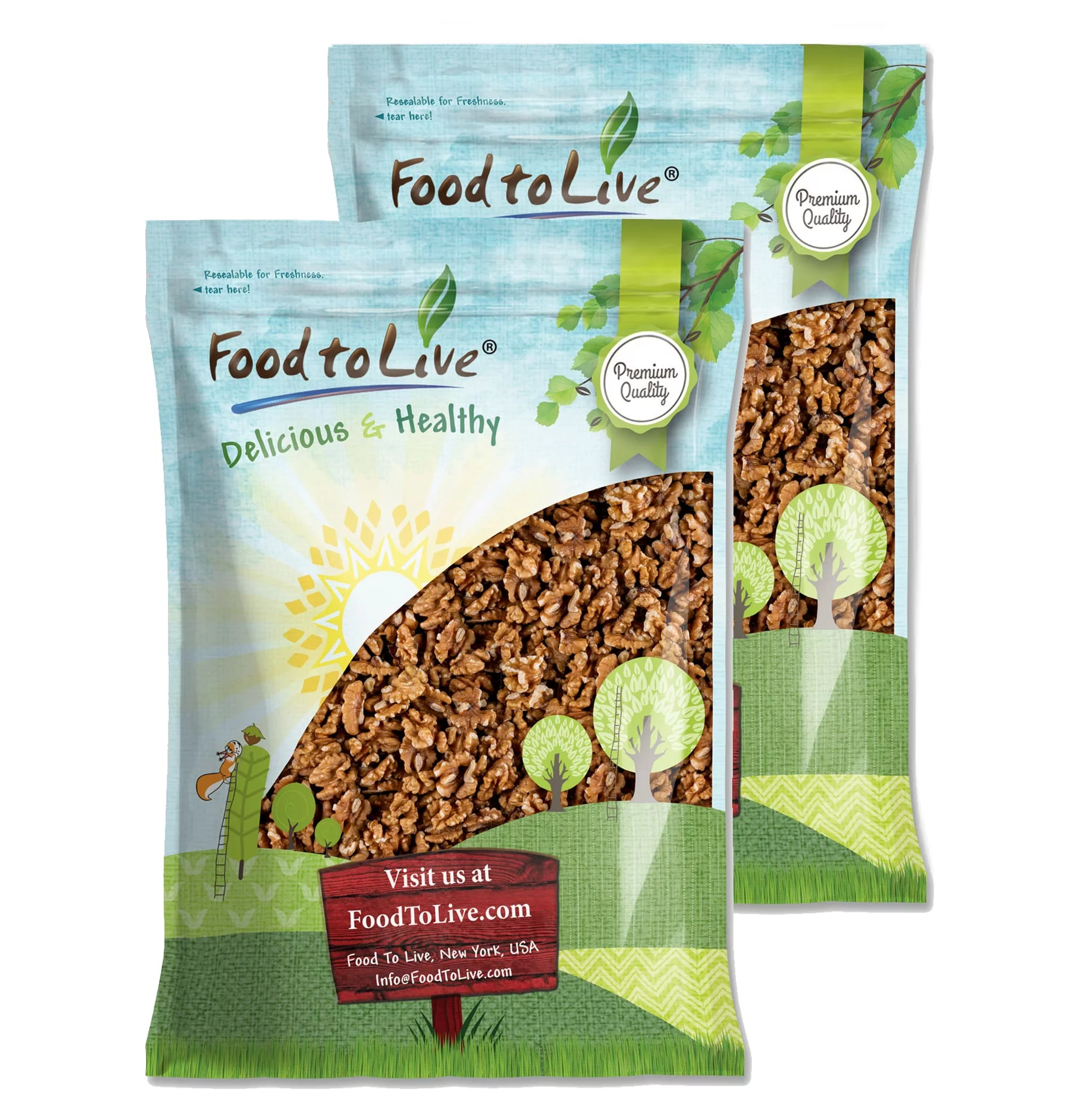 California Walnuts, 12 Pounds — Raw, Kosher, Vegan — by Food to Live