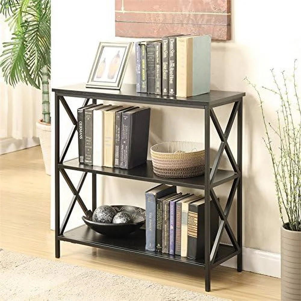 2 Shelf Bookcase In Black