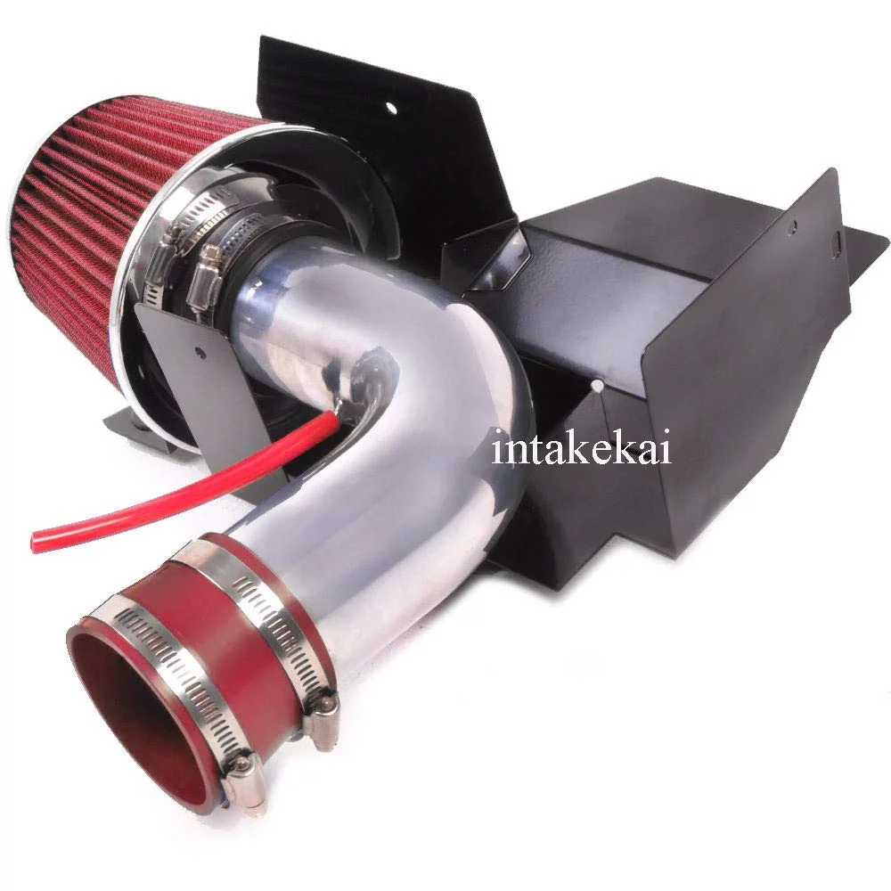 2004-2006 VW GOLF TDI 1.9L / 2010-2014 VW GOLF TDI 2.0L / 2007-2014 VW EOS 2.0L / 2009-2014 VW CC 2.0L / 2012-2014 VW BEETLE 2.0L L4 TURBOCHARGED ENGINE AIR INTAKE KIT SYSTEMS(RED)