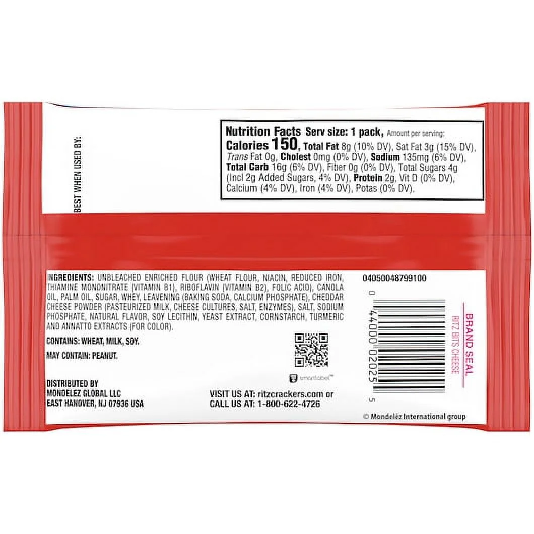 Nabisco, Ritz Bits Cheese Crackers, 1.0 oz. (48 Count)