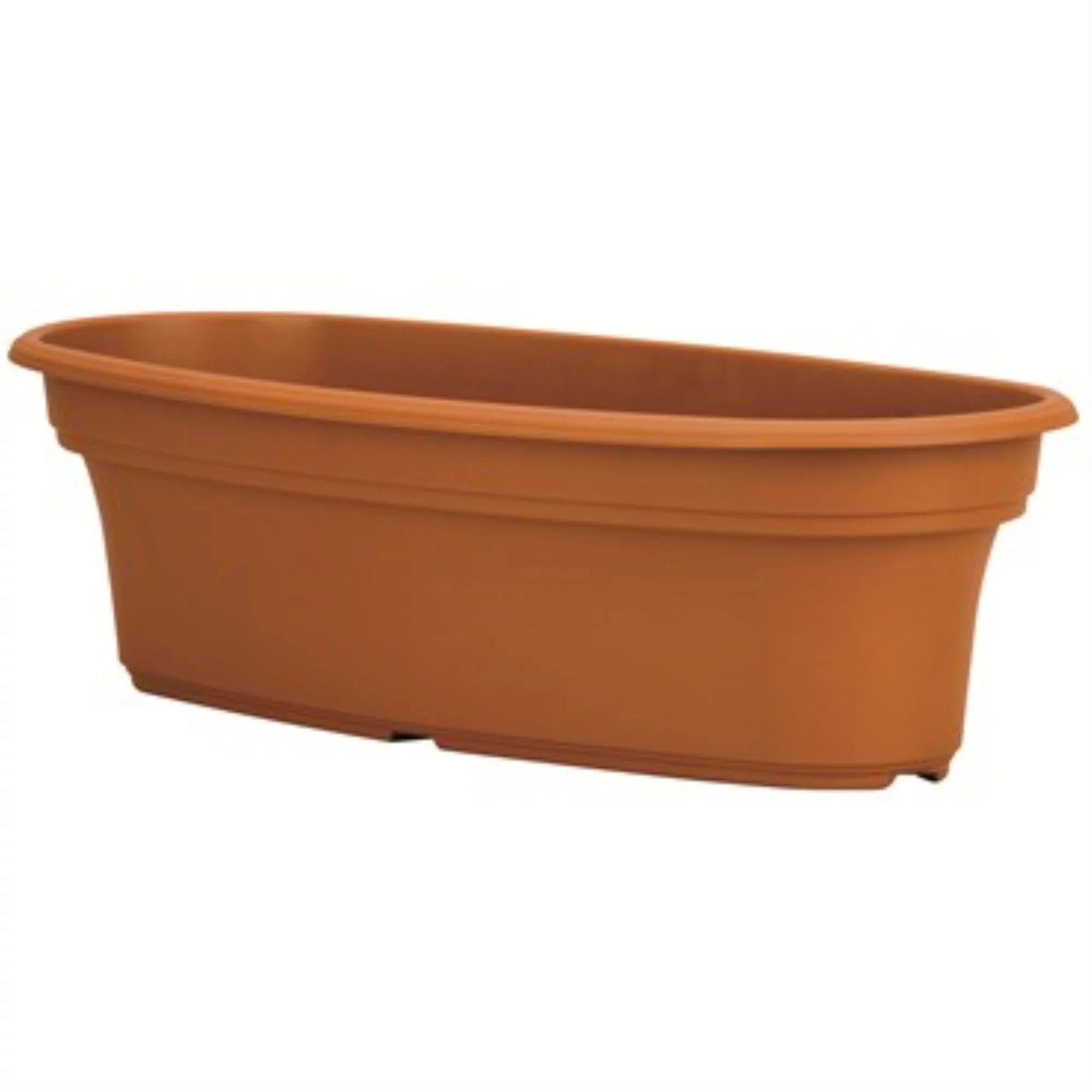 The HC Companies Panterra Oval Plastic Outdoor/Indoor Planter, Clay Colored, 12