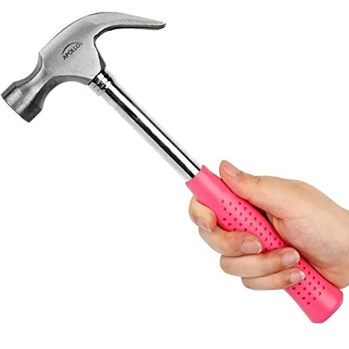 APOLLO TOOLS Original 39 Piece General Household Tool set in Toolbox Storage Case with Essential Hand Tools for Everyday Home Repairs, DIY and Crafts Pink/Black - Pink Ribbon- DT9706P