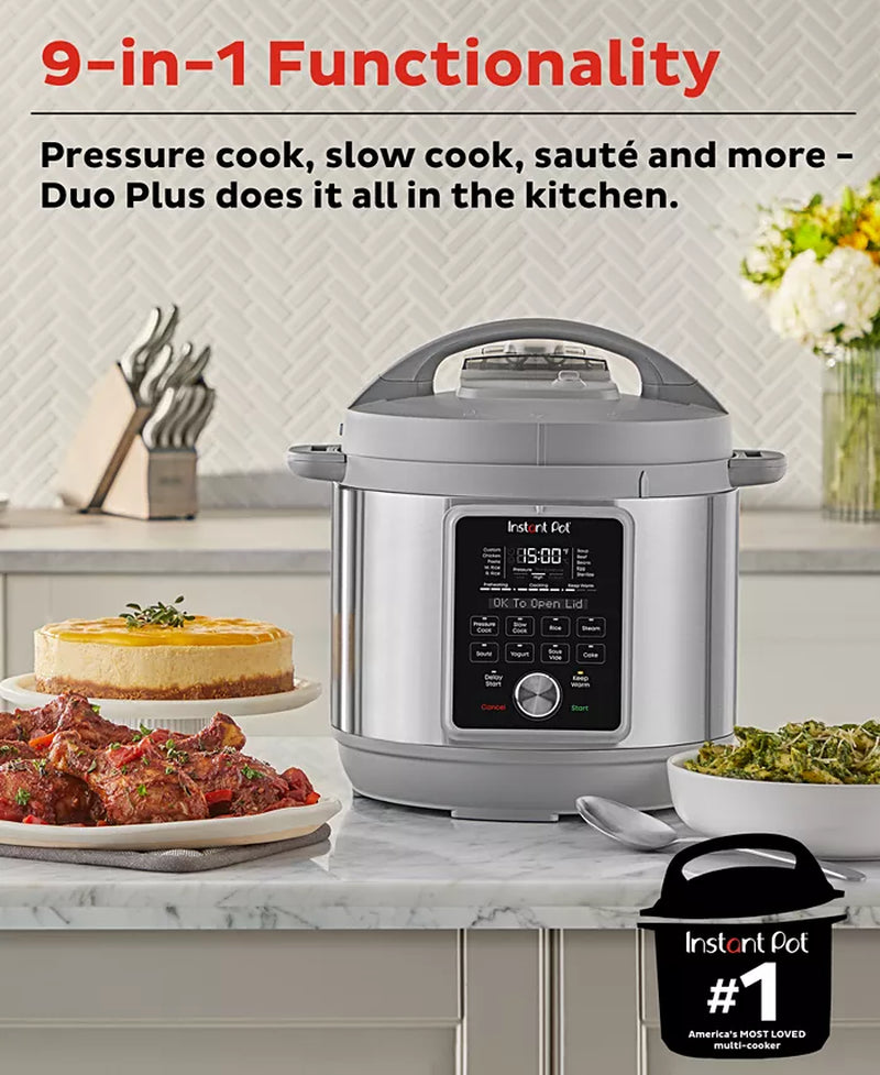 Duo Plus 6-Quart Multi-Use Pressure Cooker with Quiet Steam Release