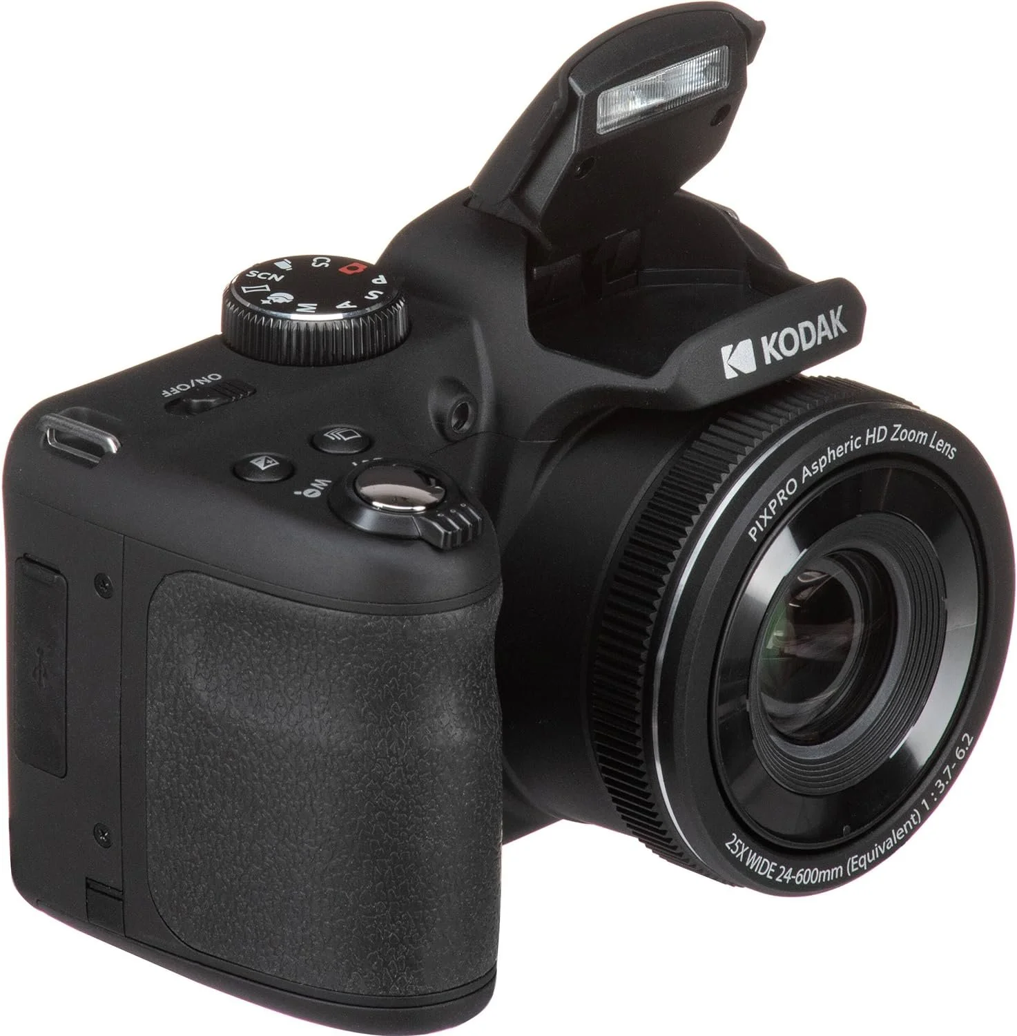 Kodak PIXPRO Black AZ255 16MP Digital Camera 25X Optical Zoom 24mm Wide Angle Lens Optical Image Stabilization 1080P Full HD Video 3