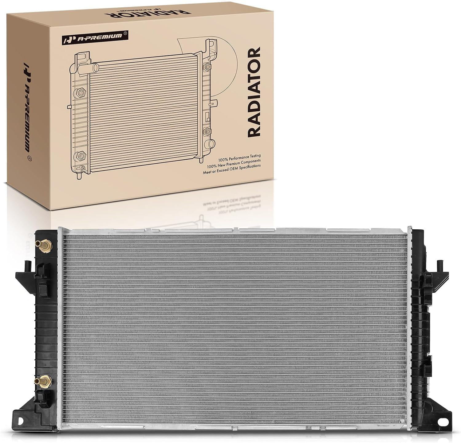 A-Premium Engine Coolant Radiator Assembly with Transmission Oil Cooler Compatible with Ford F-150 F150 2011 2012 2013 2014 3.7L 5.0L, Automatic Transmission