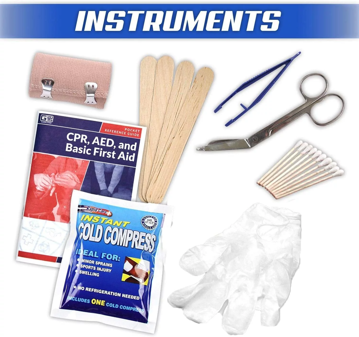 Rapid Care First Aid 80094 3 Shelf ANSI/OSHA Compliant All Purpose First Aid Cabinet  Wall Mountable